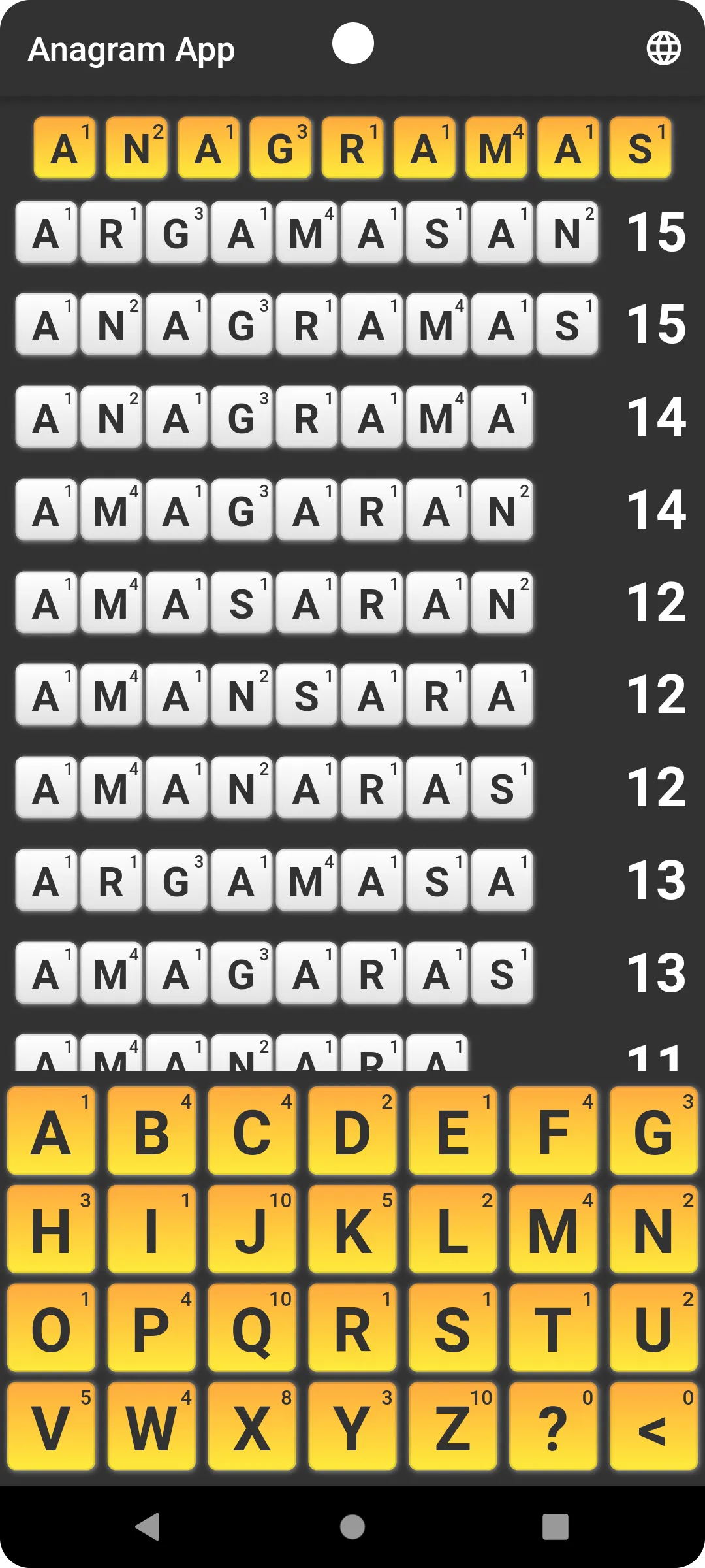 Anagrams and Dictionary | Indus Appstore | Screenshot