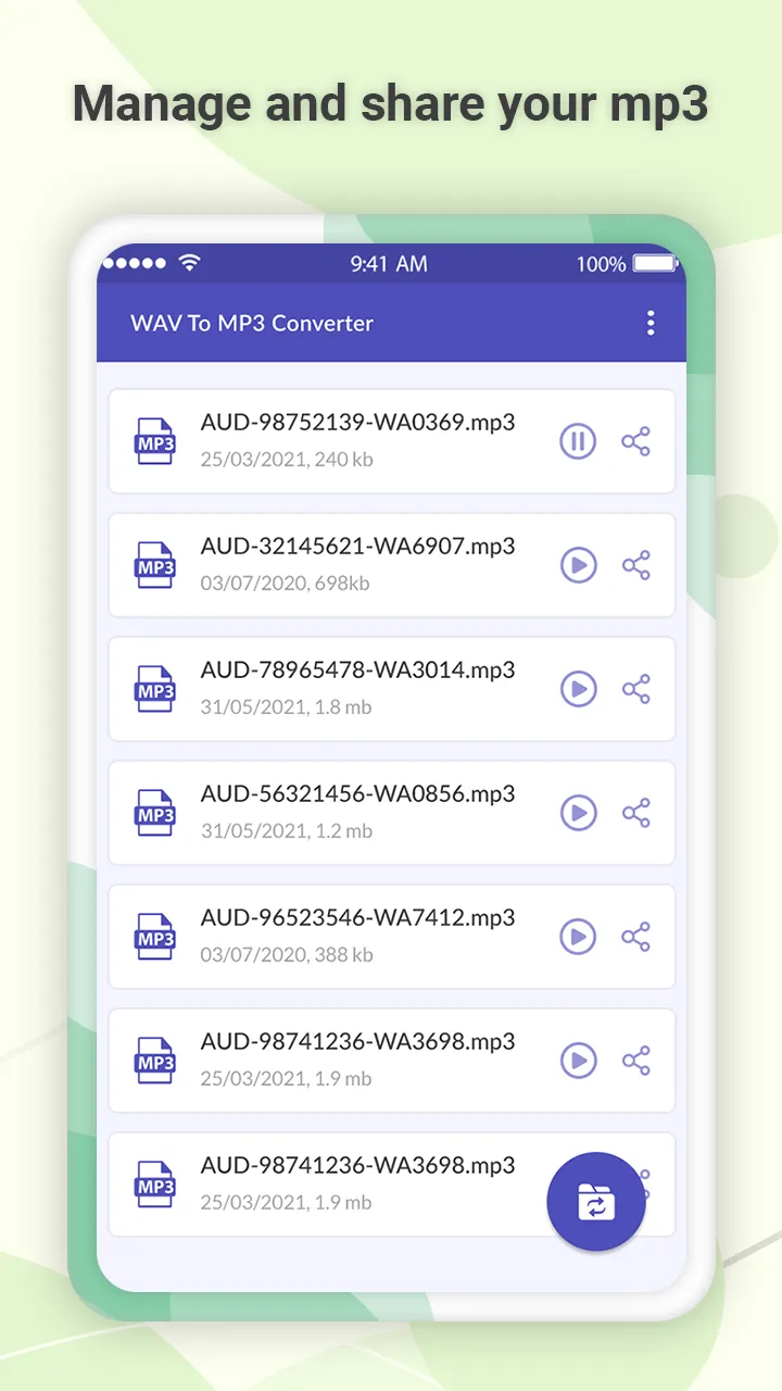 WAV to MP3 Audio Converter | Indus Appstore | Screenshot