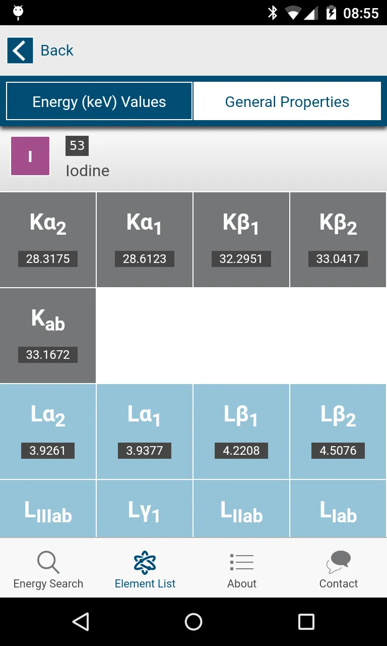 RaySpec X-ray Trans Energies | Indus Appstore | Screenshot