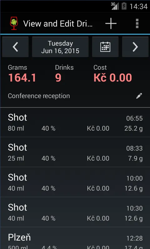 AlcoDroid Alcohol Tracker | Indus Appstore | Screenshot