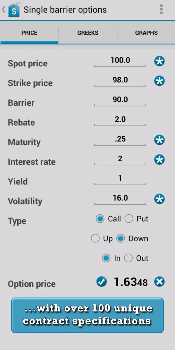 Options Pricing Suite | Indus Appstore | Screenshot