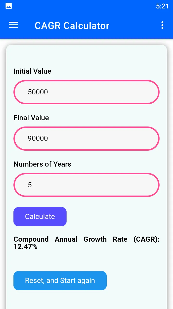 CAGR Calculator | Indus Appstore | Screenshot