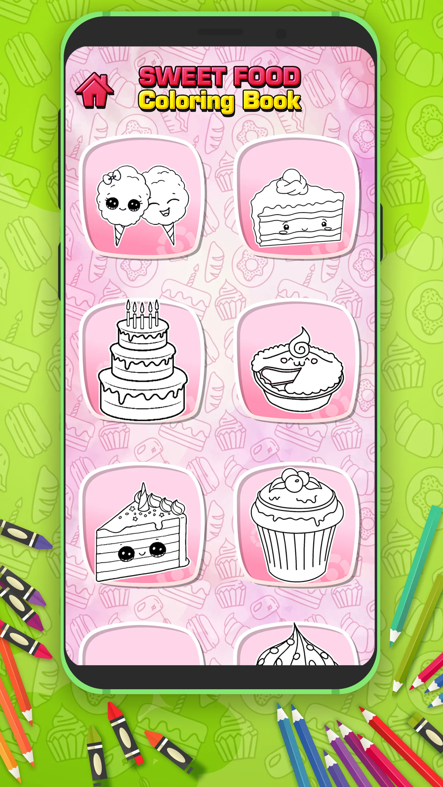 Cute Sweet Food Coloring Book | Indus Appstore | Screenshot