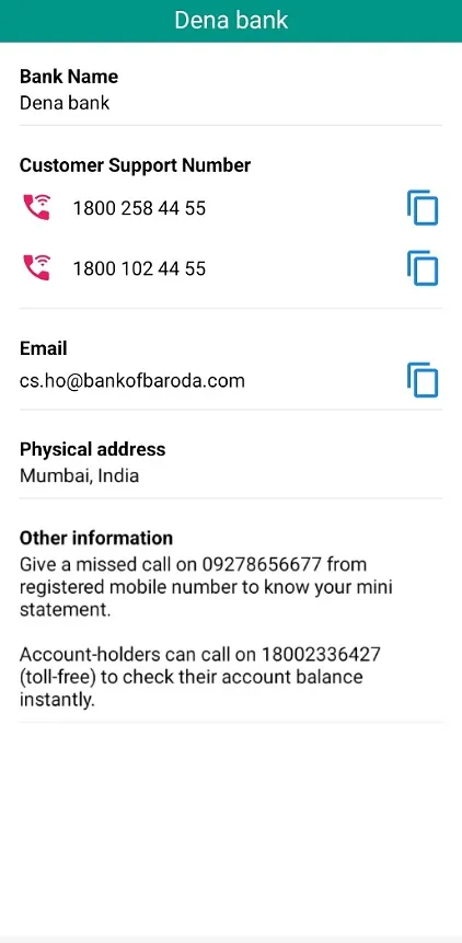 all bank customer care number | Indus Appstore | Screenshot