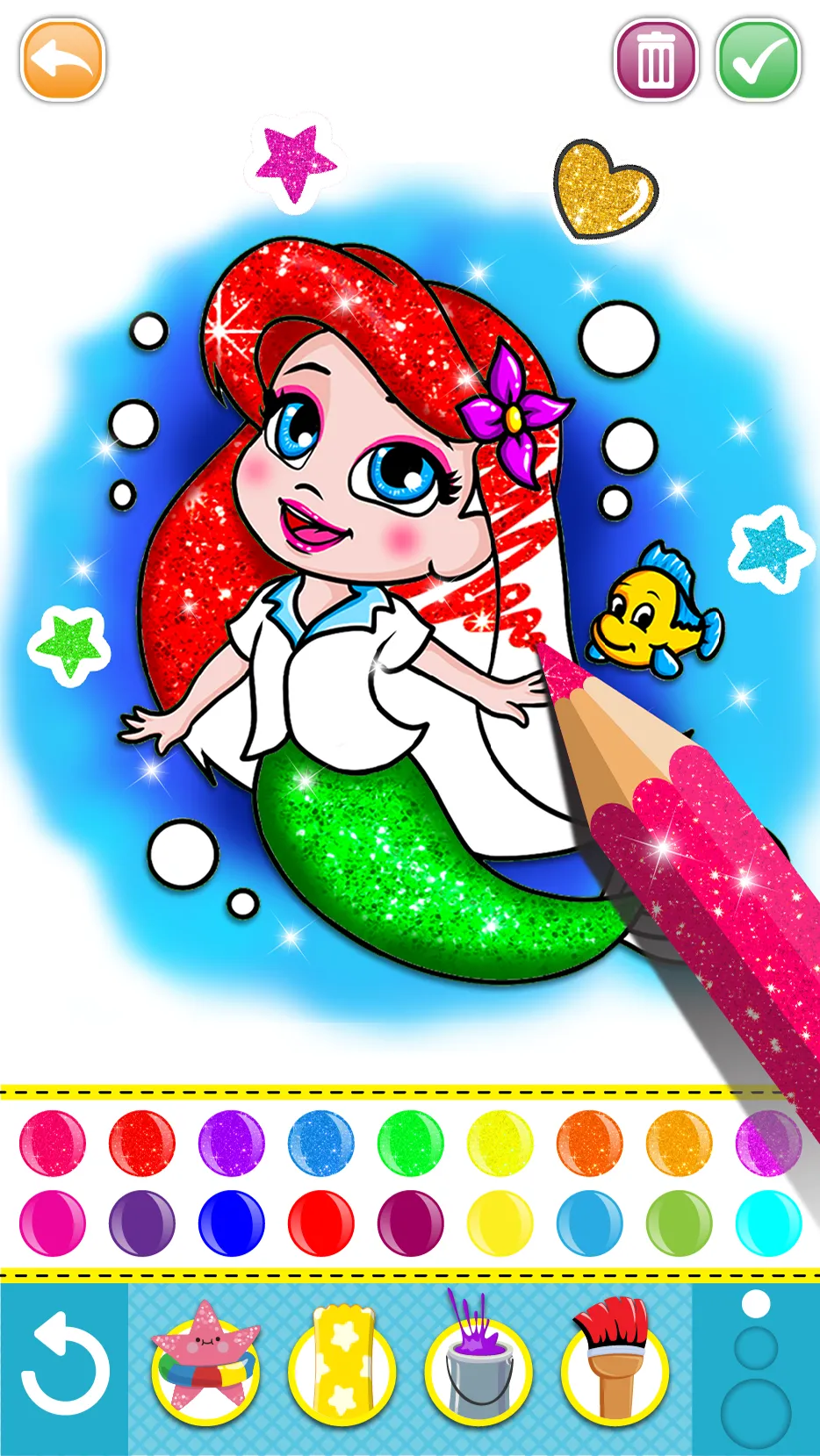 Mermaid coloring for kids | Indus Appstore | Screenshot