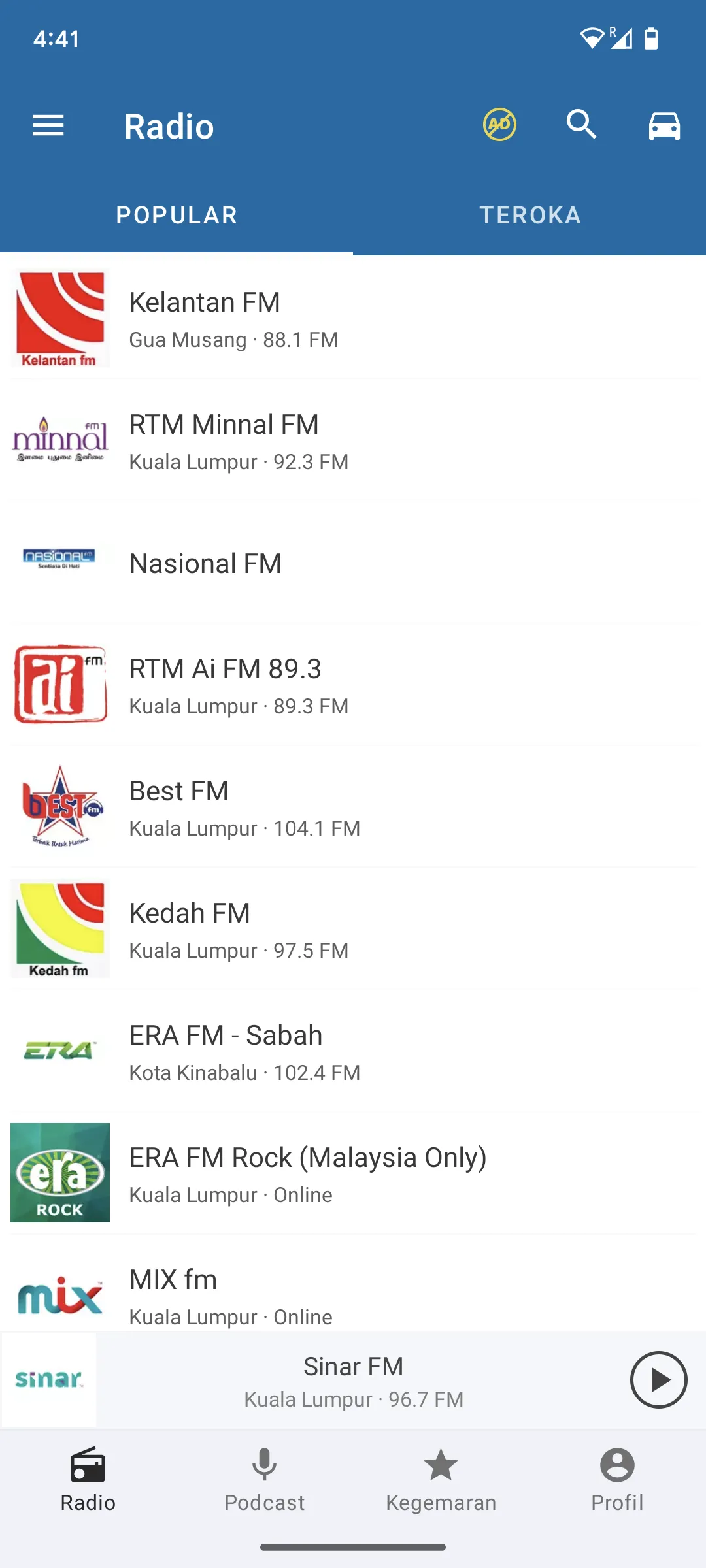 Radio FM Malaysia | Indus Appstore | Screenshot