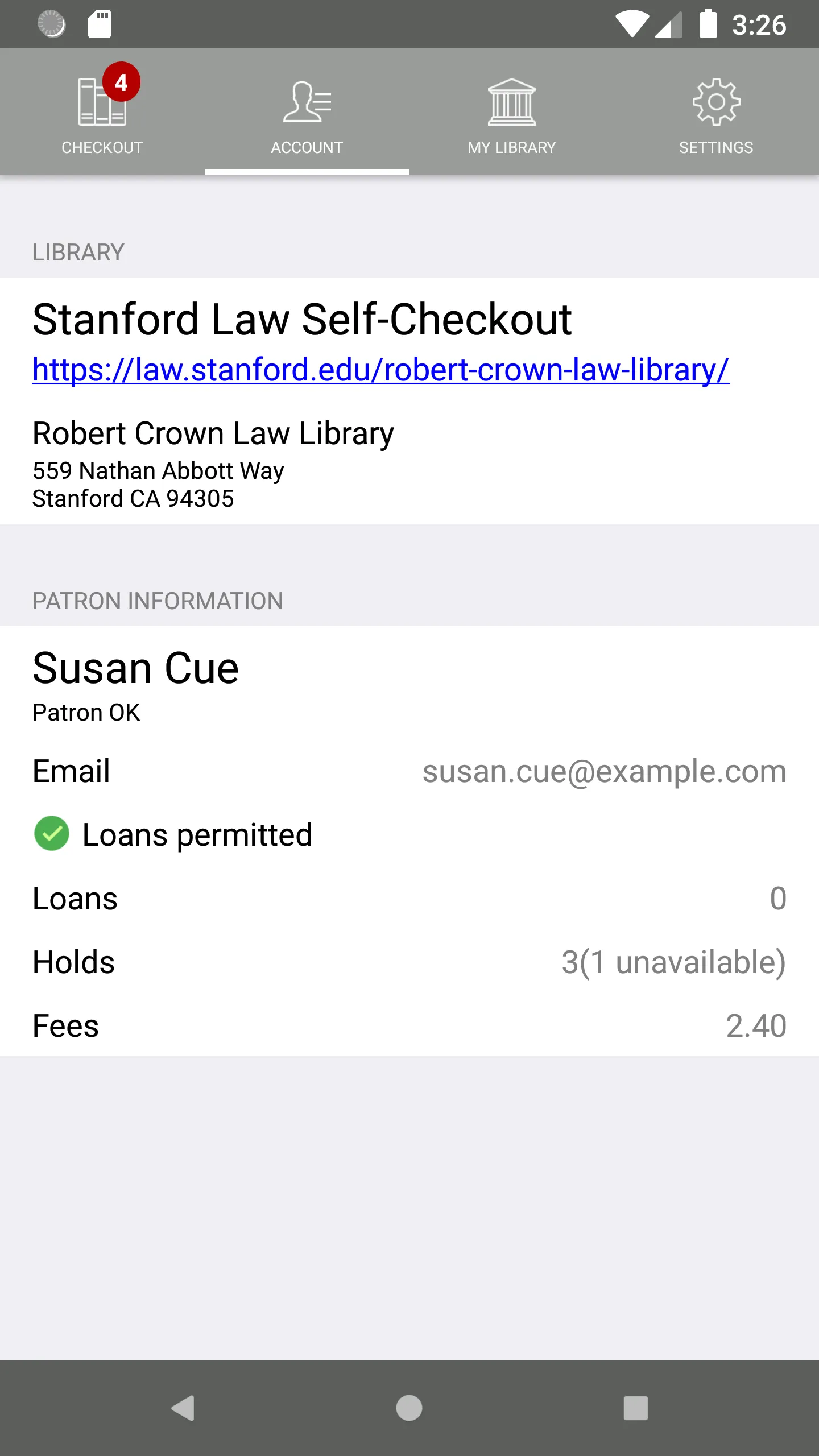 Stanford Law Self-Checkout | Indus Appstore | Screenshot