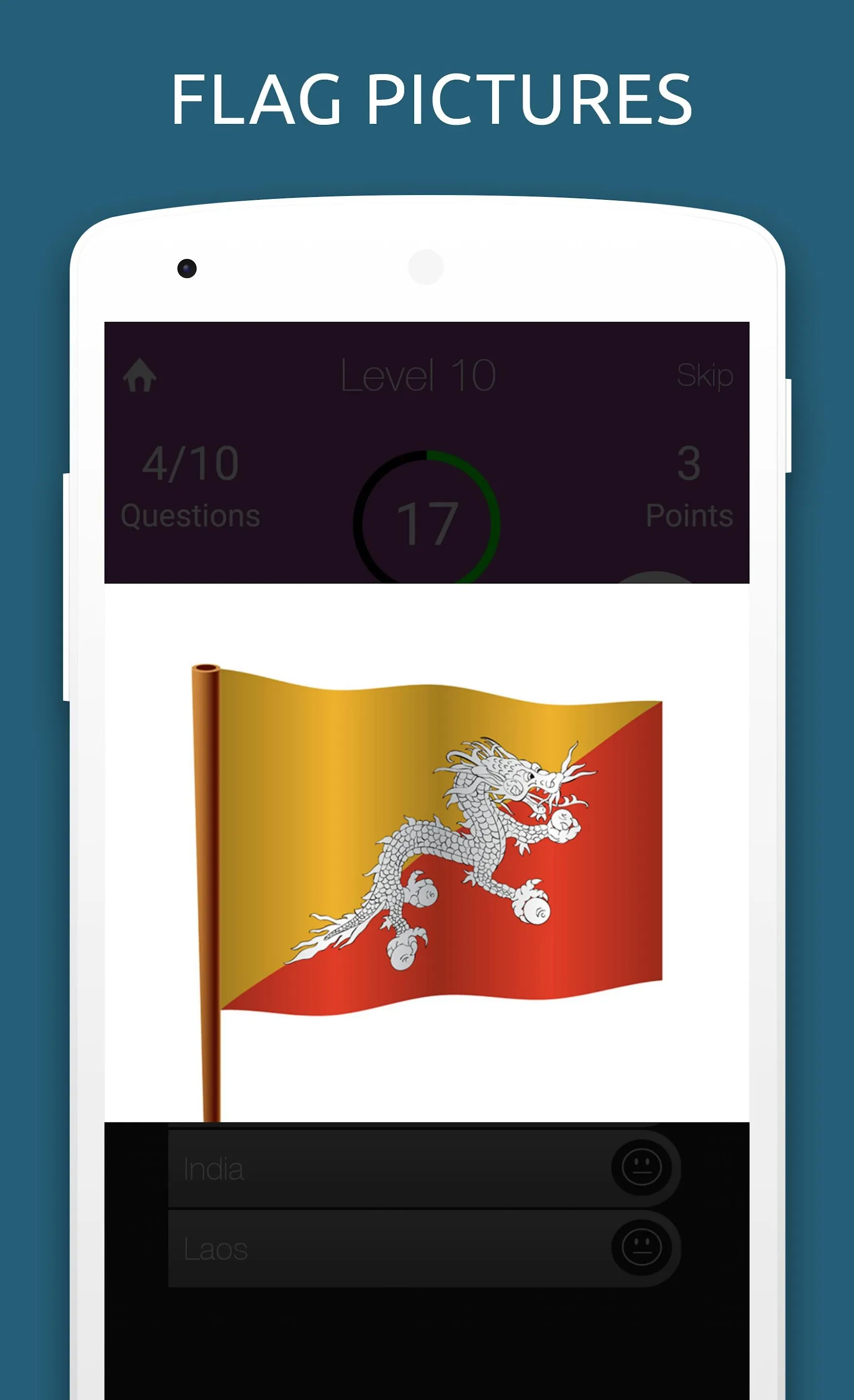 World Country Flags Quiz Test | Indus Appstore | Screenshot