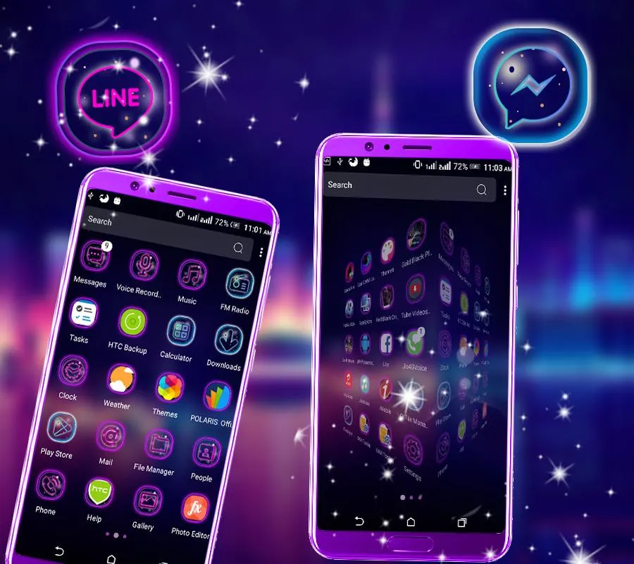 Neon City Launcher Theme | Indus Appstore | Screenshot