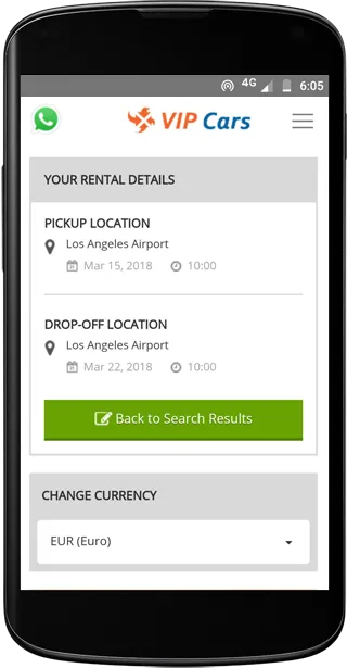 VIPCars.com – Car Rental | Indus Appstore | Screenshot