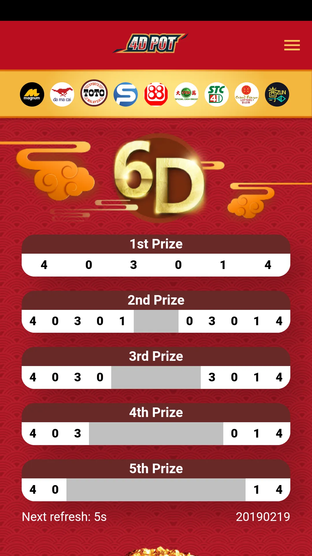 4D POT - 4dpot 4D Live Result | Indus Appstore | Screenshot