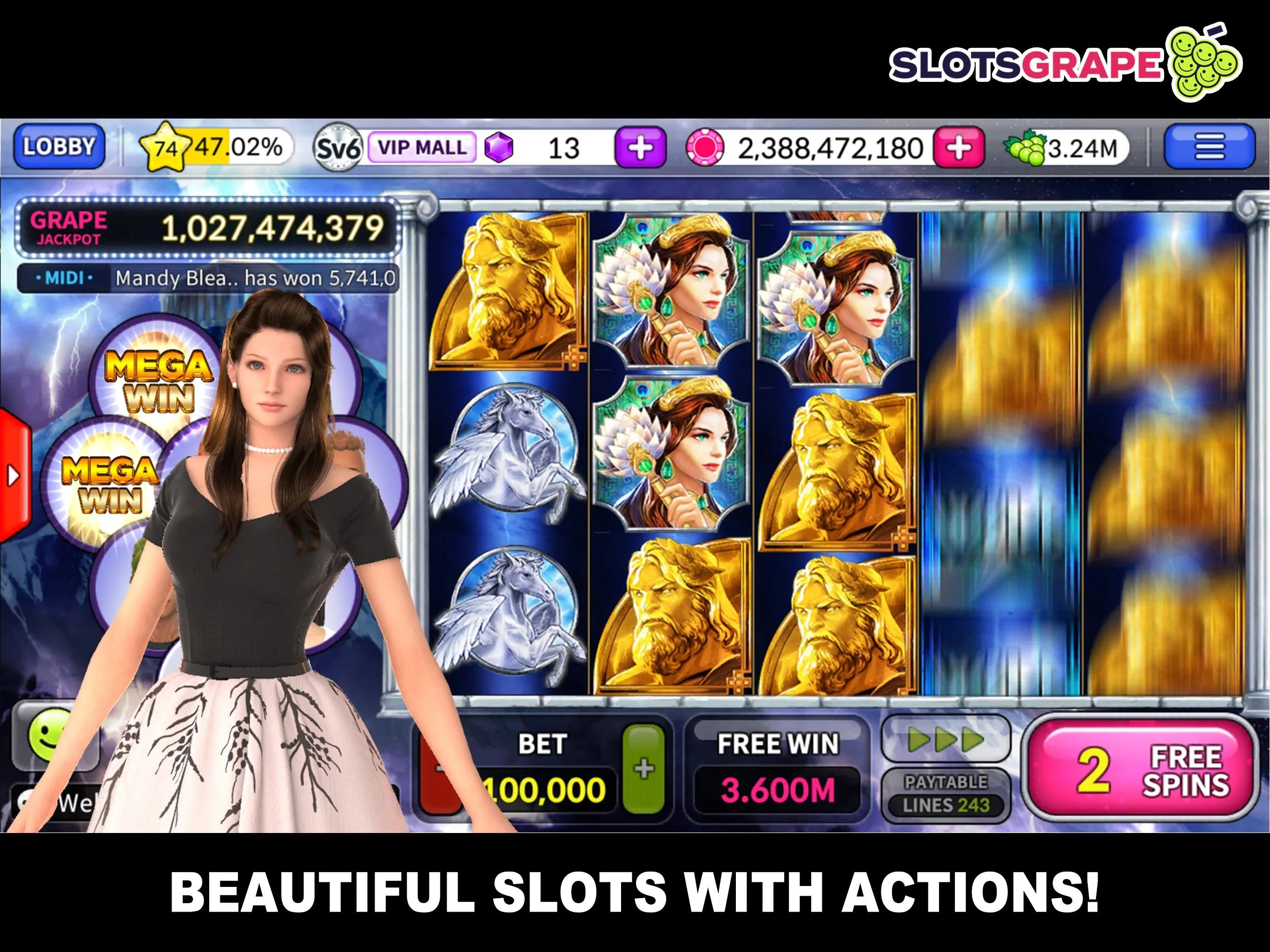 SLOTS GRAPE - Casino Games | Indus Appstore | Screenshot