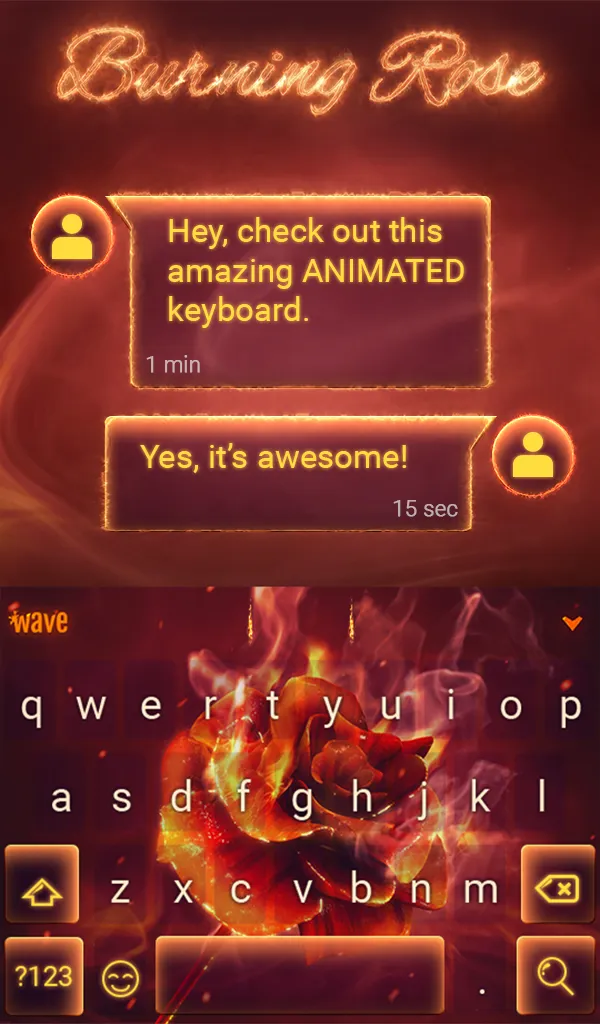 Burning Rose Keyboard Theme | Indus Appstore | Screenshot