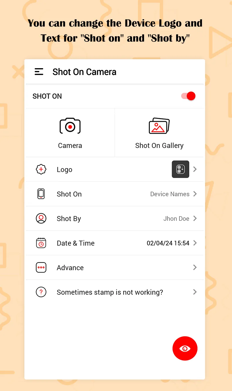 ShotOn Stamp Camera | Indus Appstore | Screenshot
