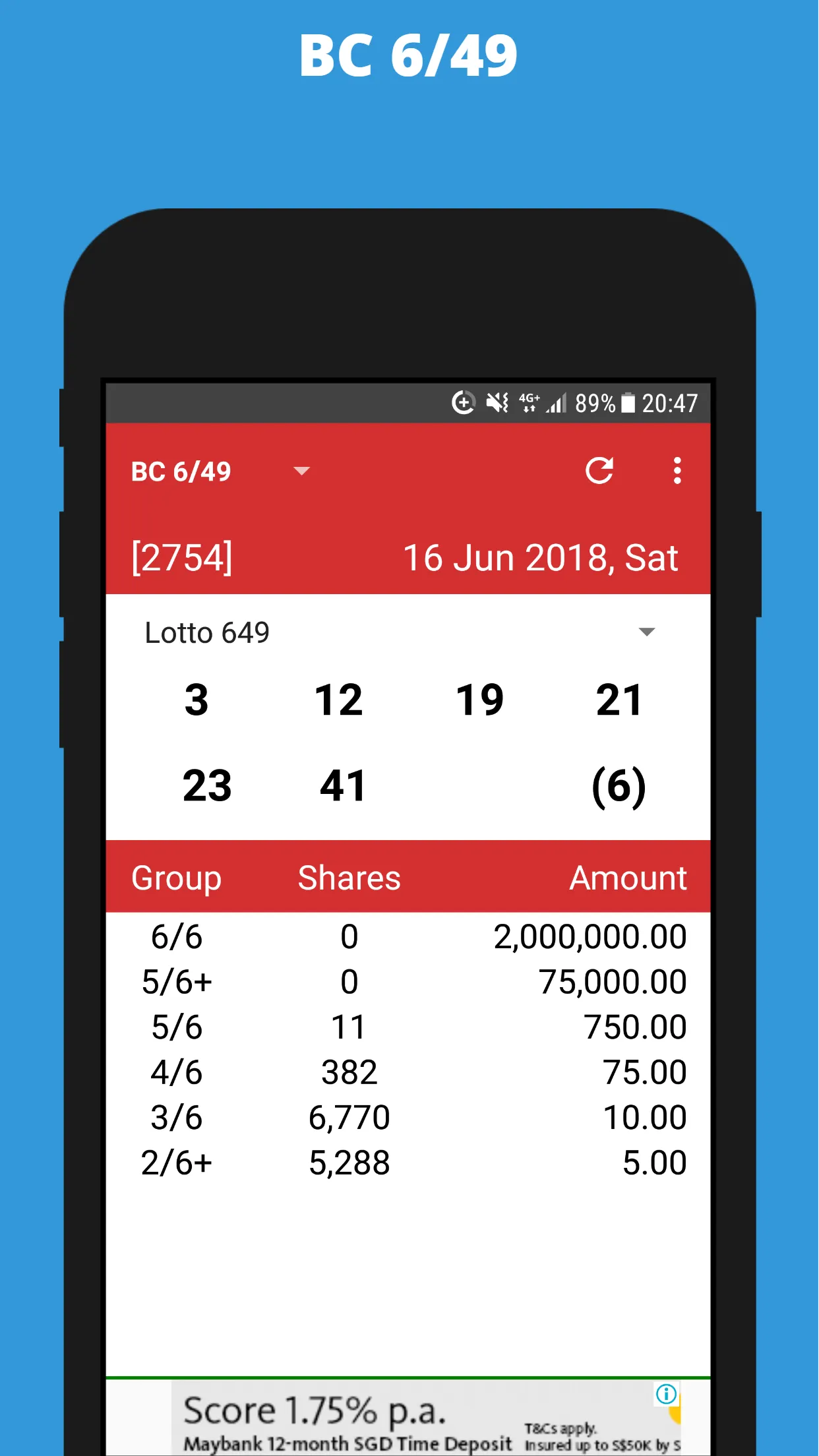 Canada Lotto | Indus Appstore | Screenshot