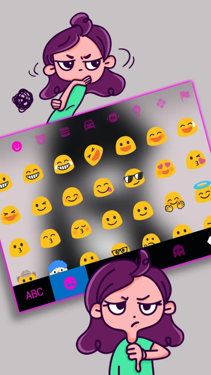 Cool Girl Mask Keyboard Backgr | Indus Appstore | Screenshot