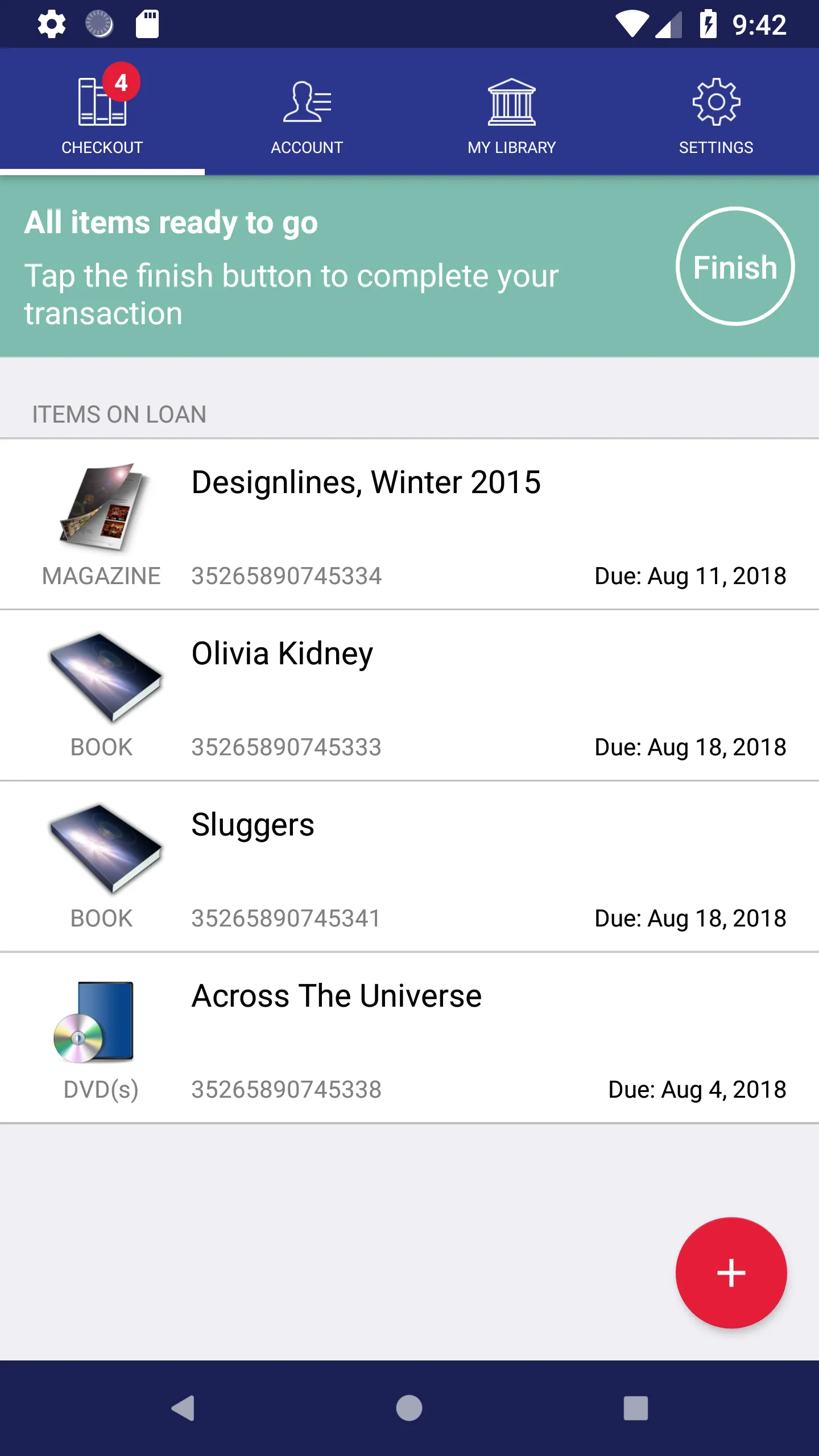 AU Library Self Check | Indus Appstore | Screenshot