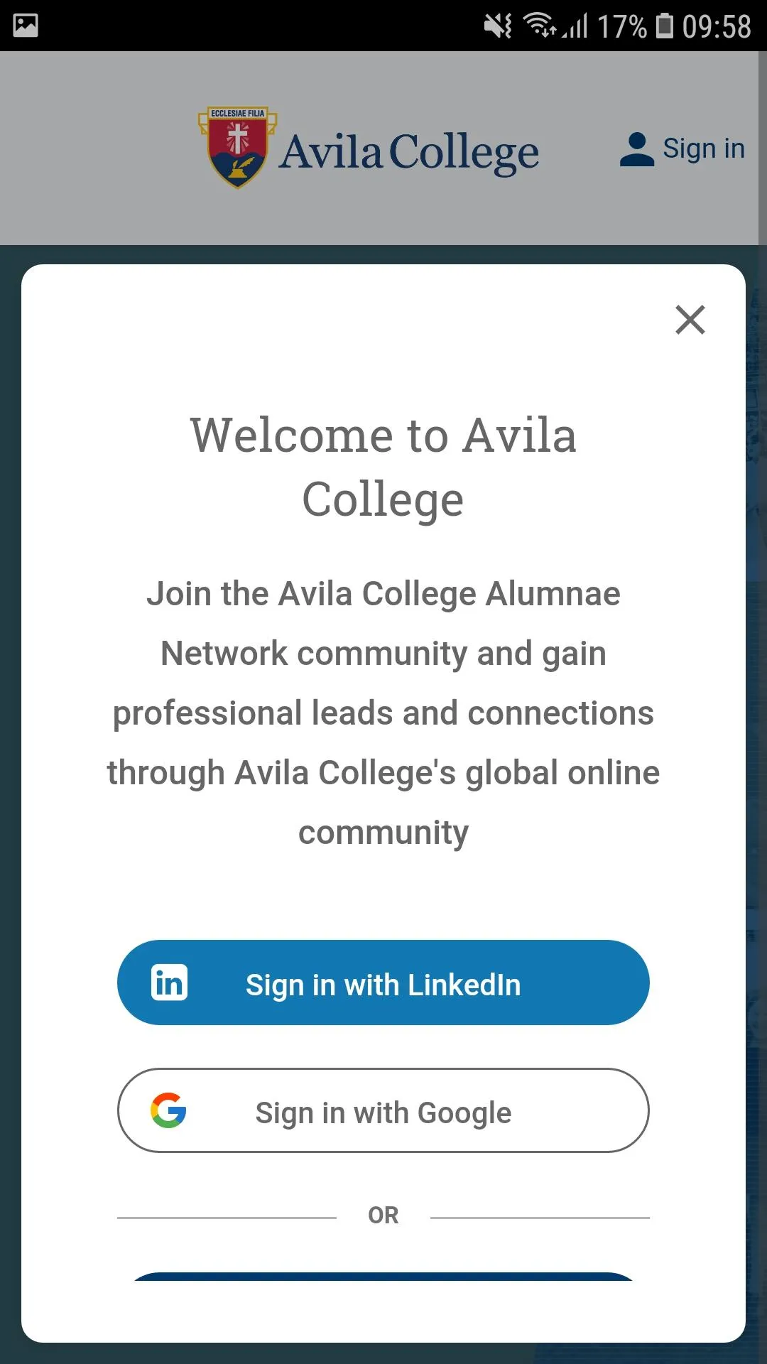 Avila Alumnae | Indus Appstore | Screenshot