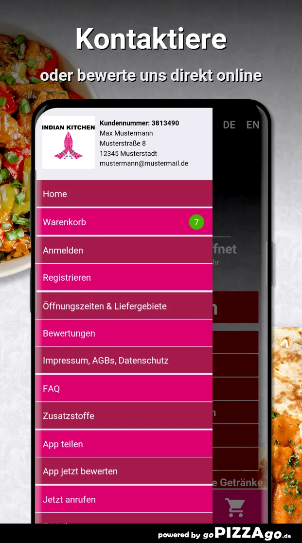 Indian Kitchen Bonn | Indus Appstore | Screenshot