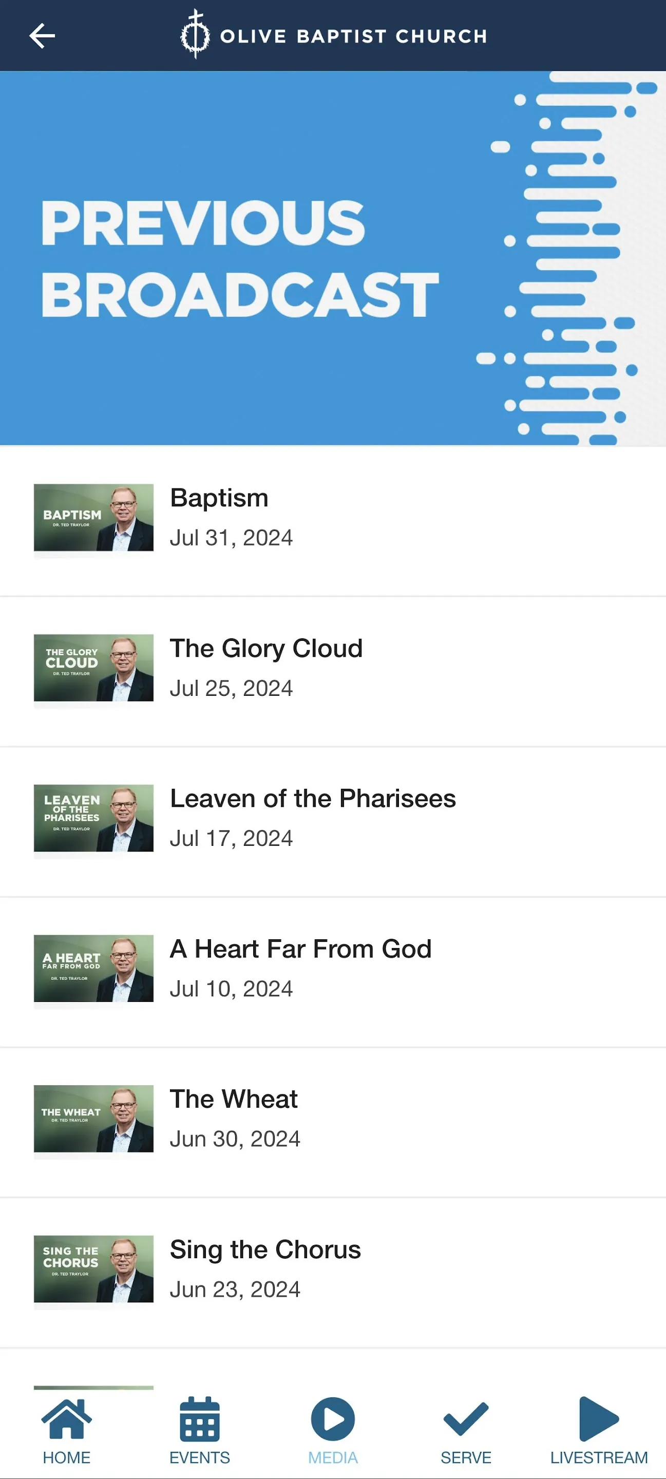 Olive Baptist Church | Indus Appstore | Screenshot