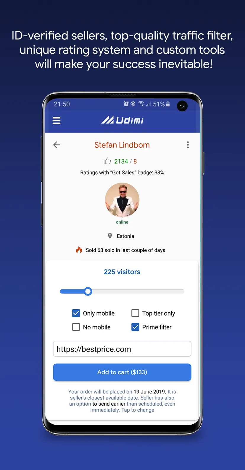 Udimi - Buy Solo Ads | Indus Appstore | Screenshot