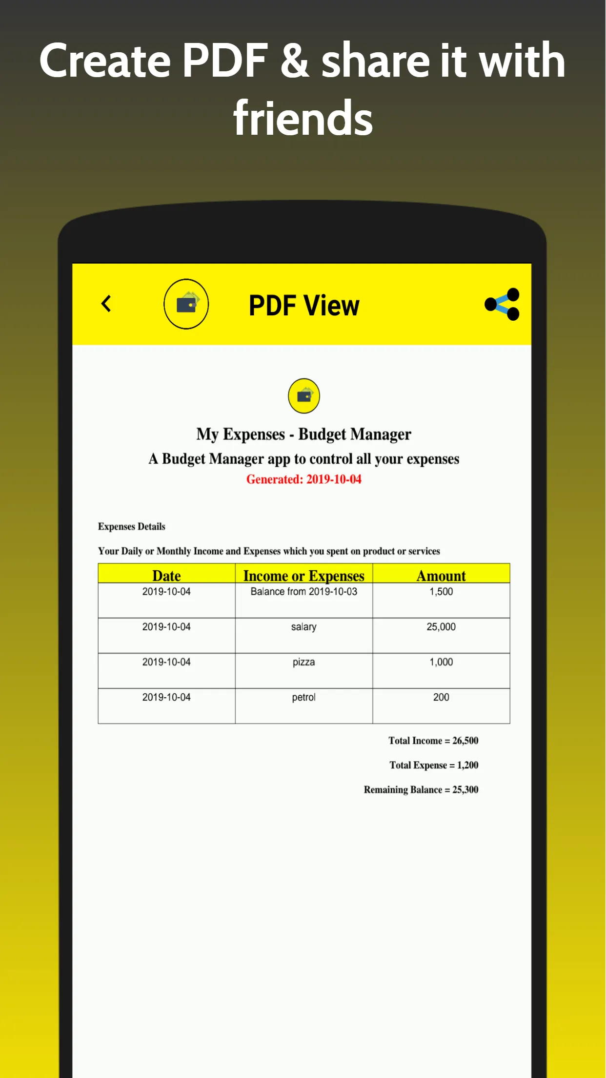 My Expenses - Budget Manager | Indus Appstore | Screenshot