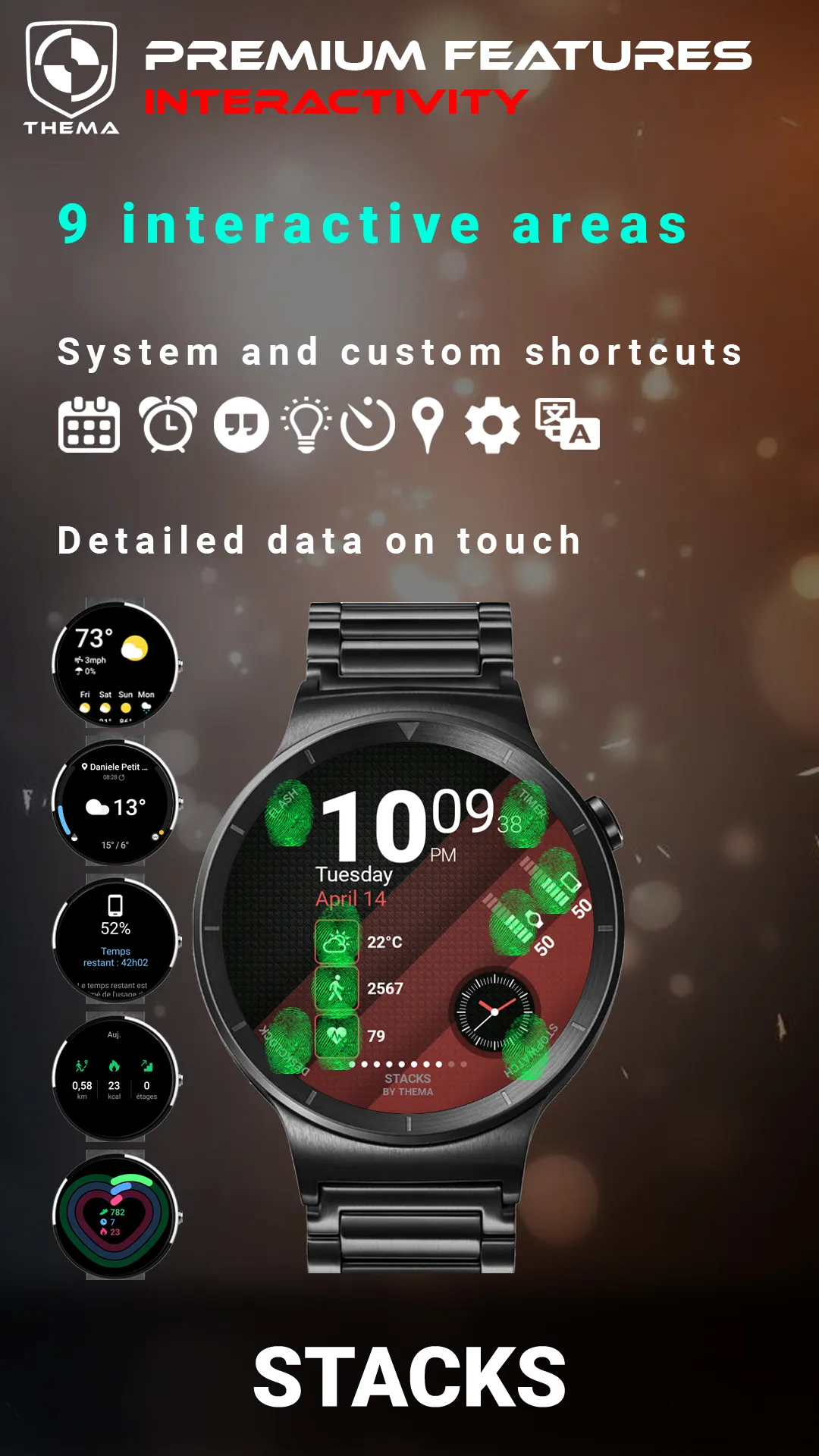 Stacks Watch Face | Indus Appstore | Screenshot