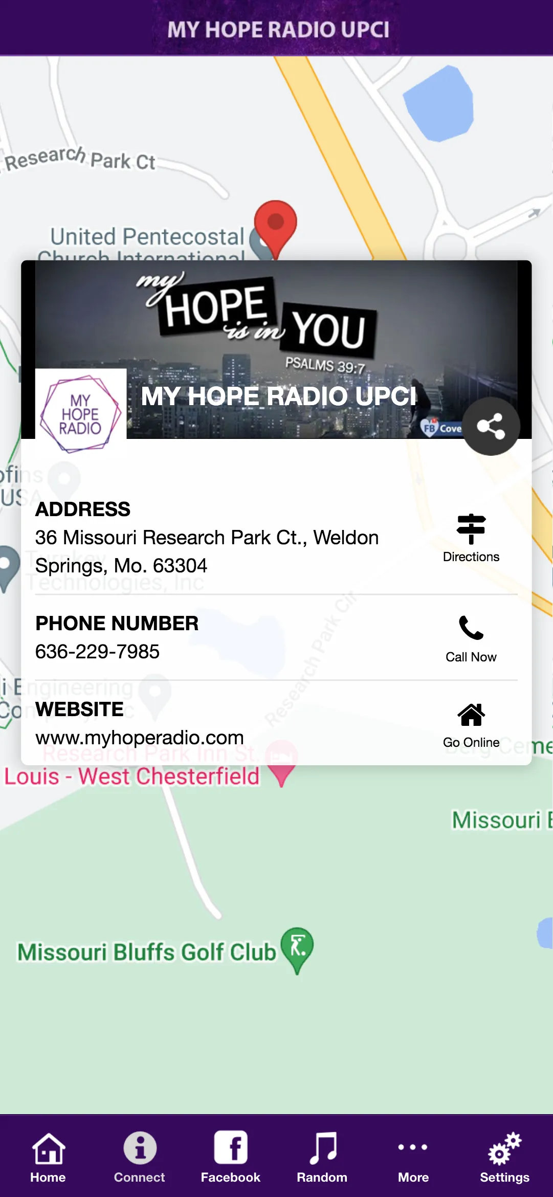 My Hope Radio UPCI | Indus Appstore | Screenshot