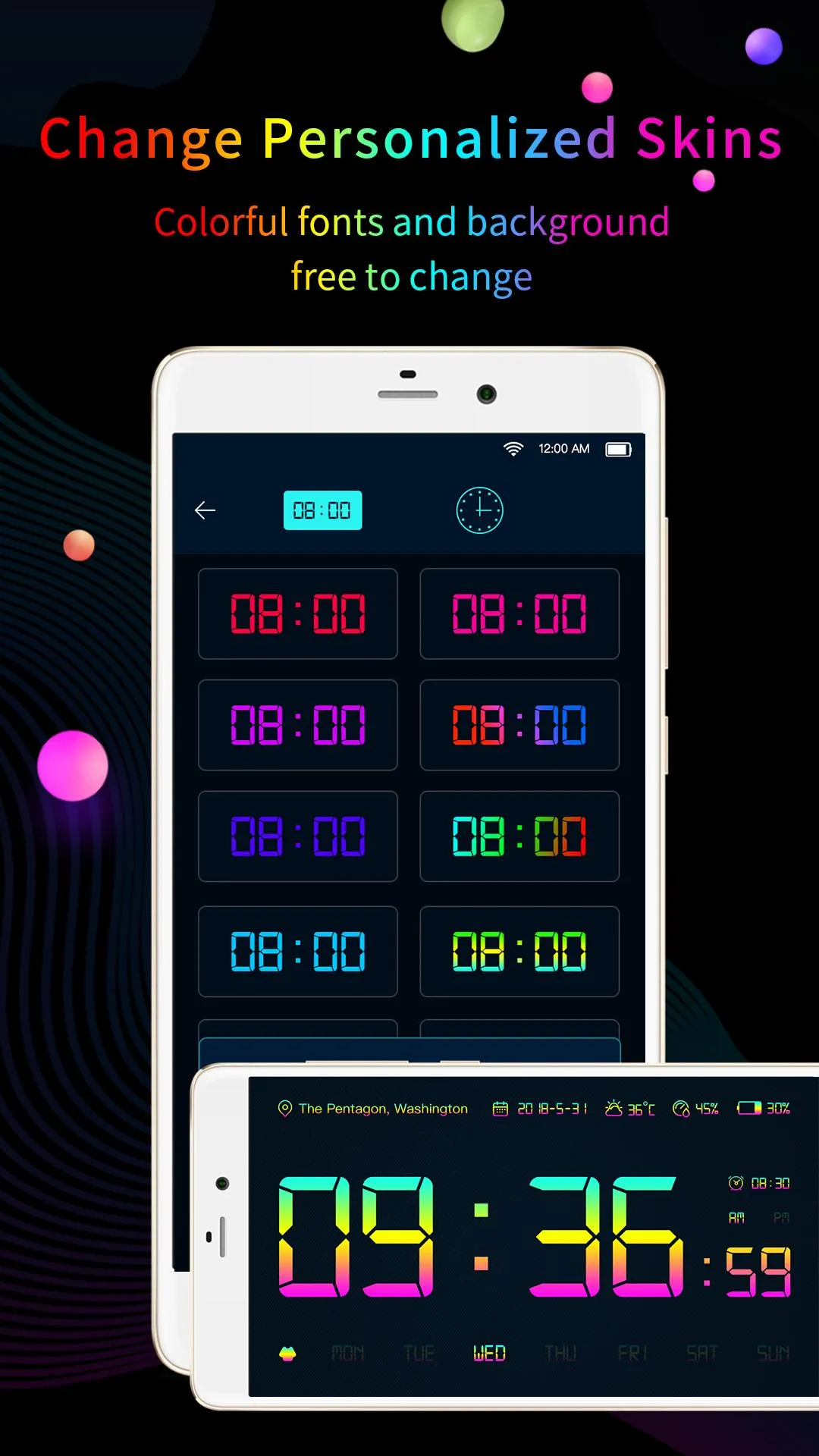 Digital clock widget | Indus Appstore | Screenshot