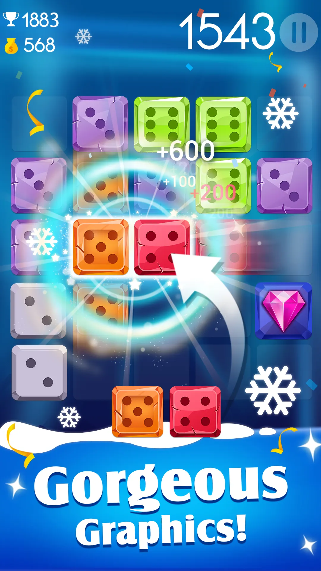 Jewel Games: Dice Merge Number | Indus Appstore | Screenshot