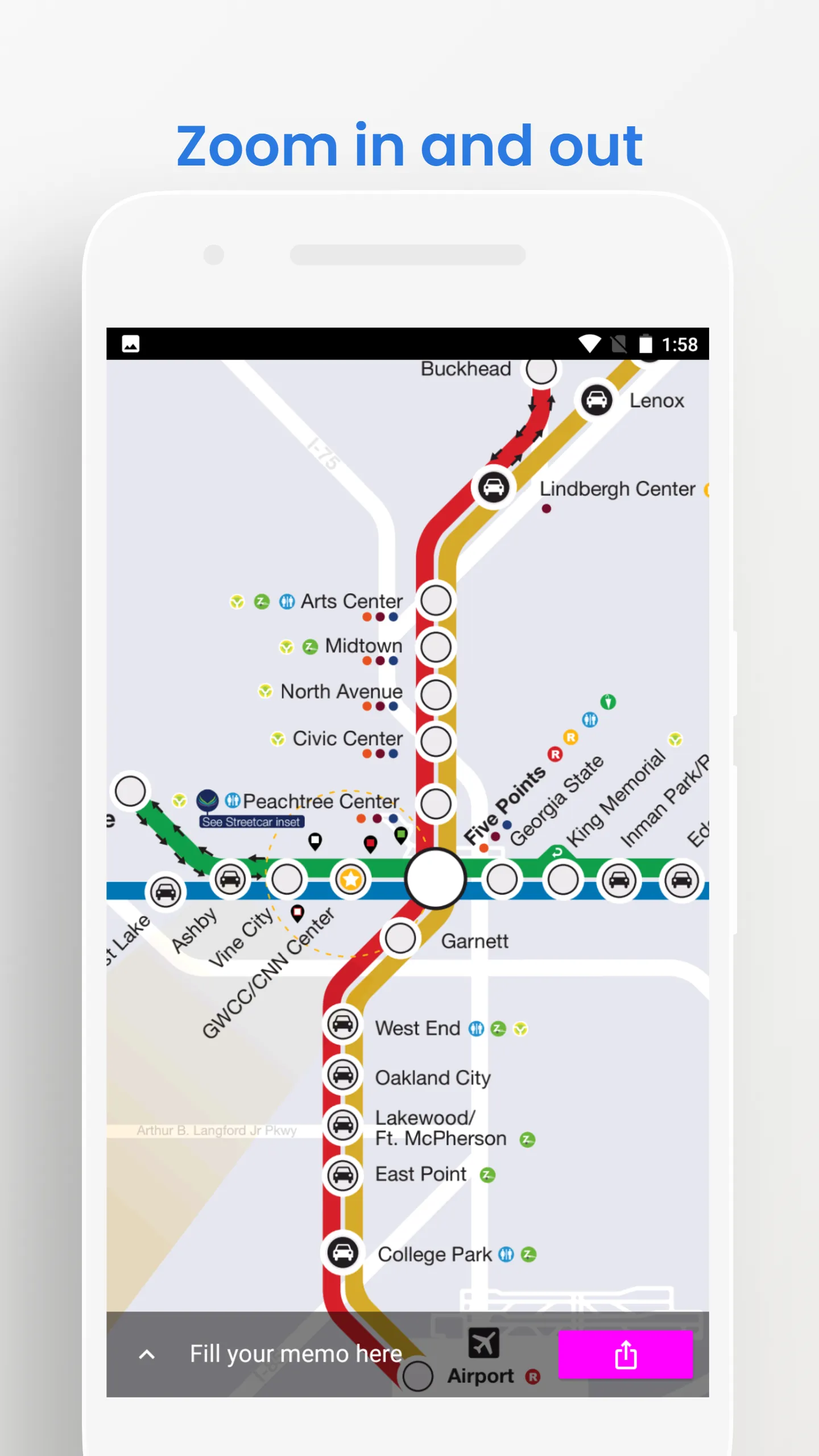 Atlanta Rail Streetcar Guide | Indus Appstore | Screenshot