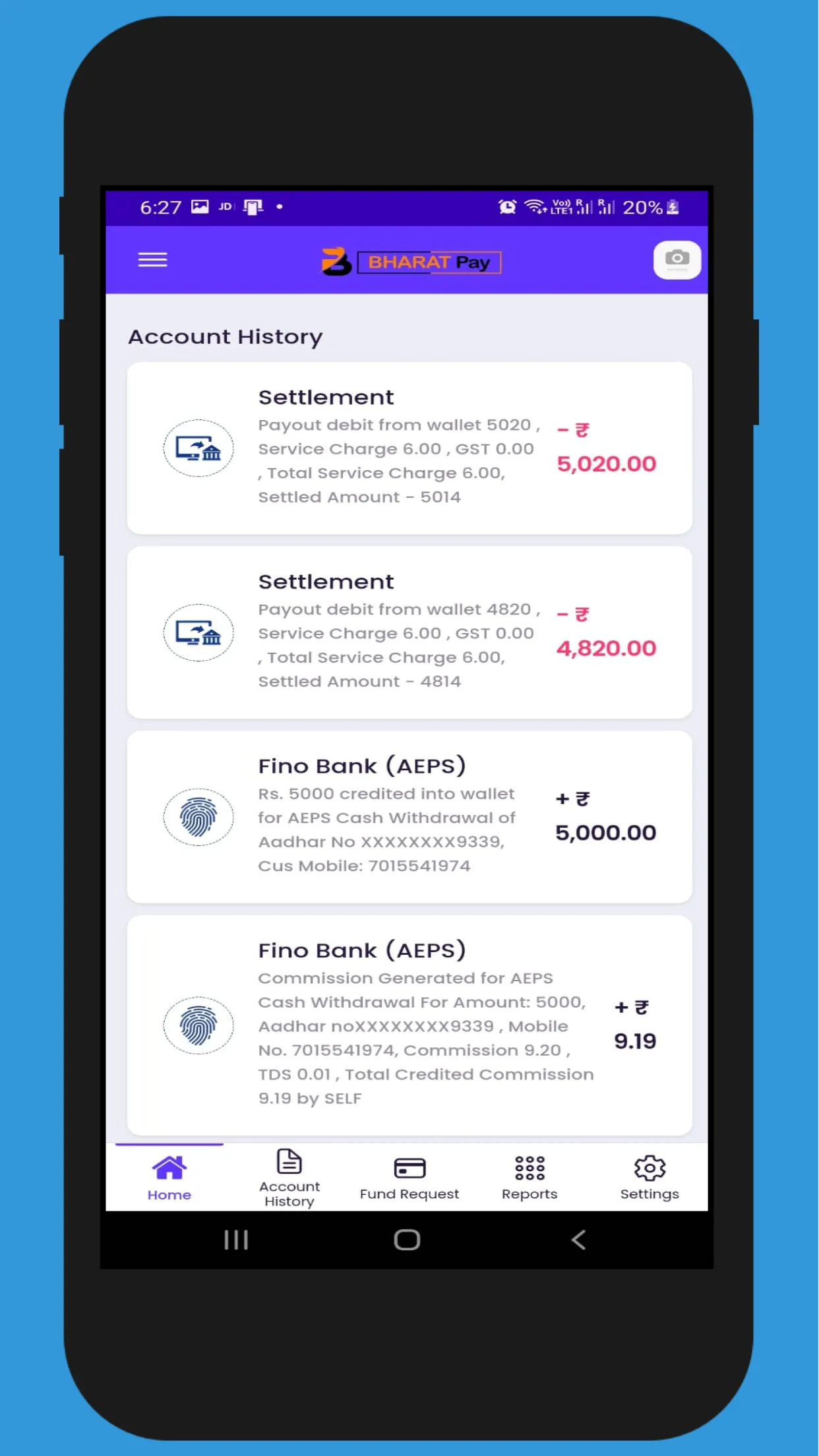 BharatPay - Recharge DMT AEPS | Indus Appstore | Screenshot