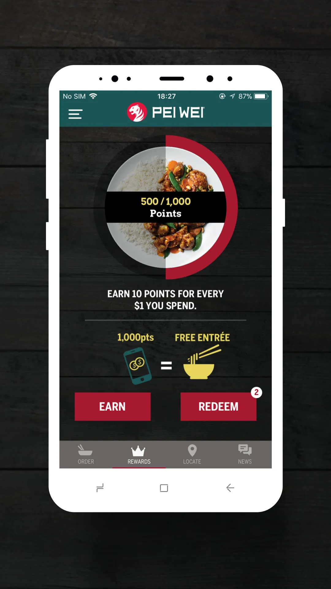 Pei Wei Online Ordering | Indus Appstore | Screenshot