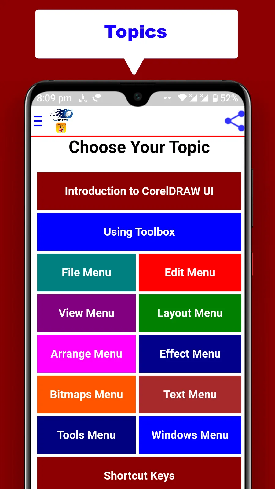 CorelDRAW 12 Notes | Indus Appstore | Screenshot