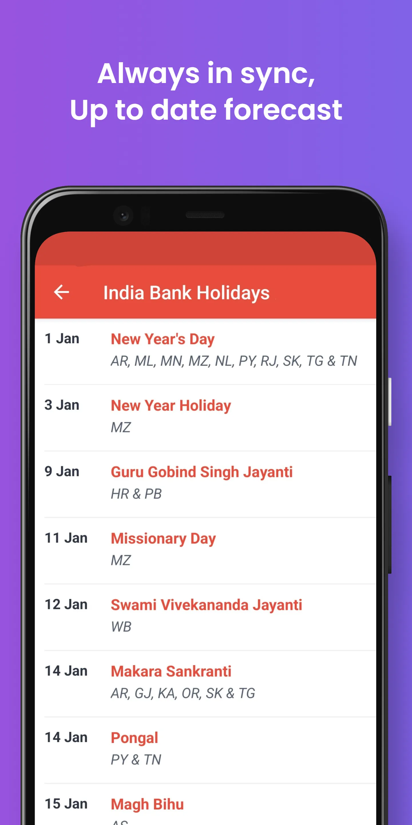 India Bank Holidays 2024 | Indus Appstore | Screenshot