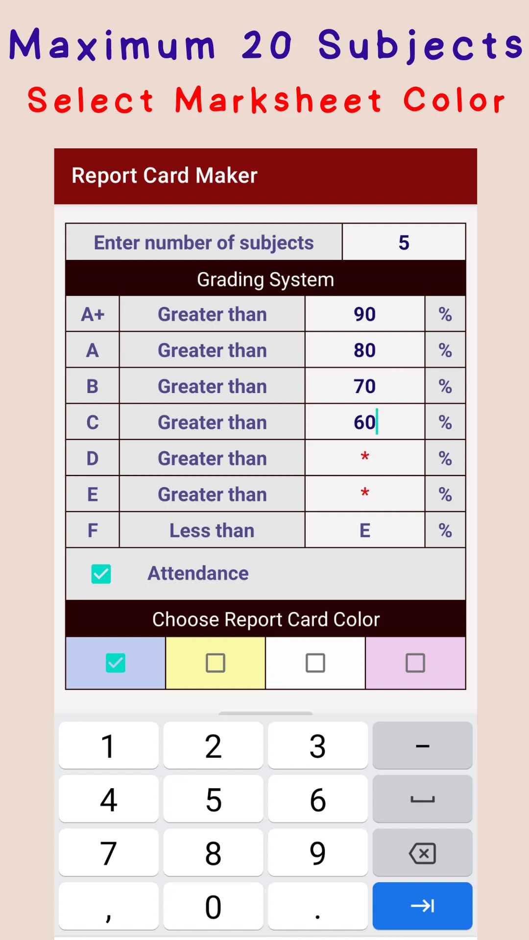 Report Card Maker | Indus Appstore | Screenshot