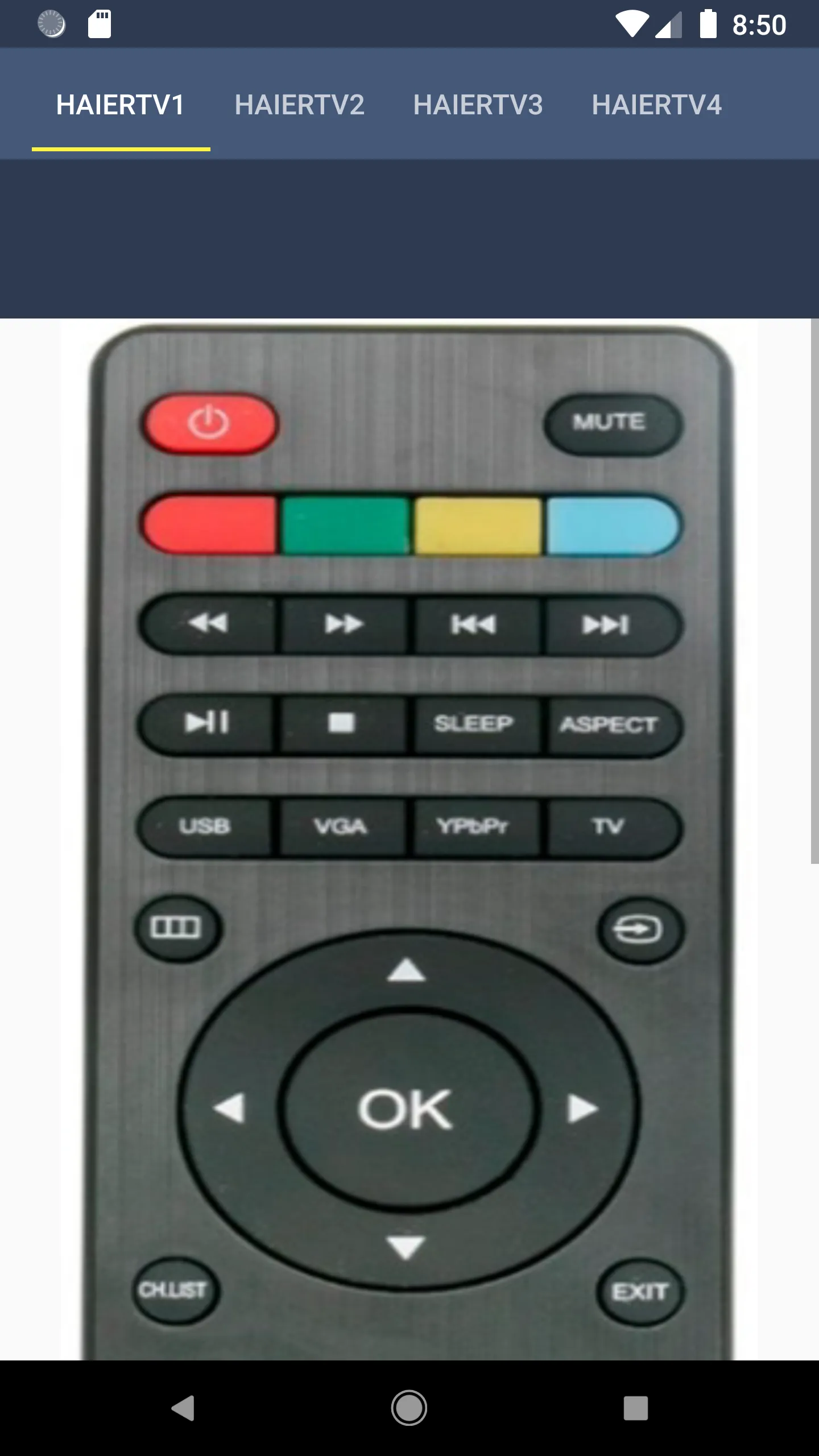 Haier TV Remote | Indus Appstore | Screenshot