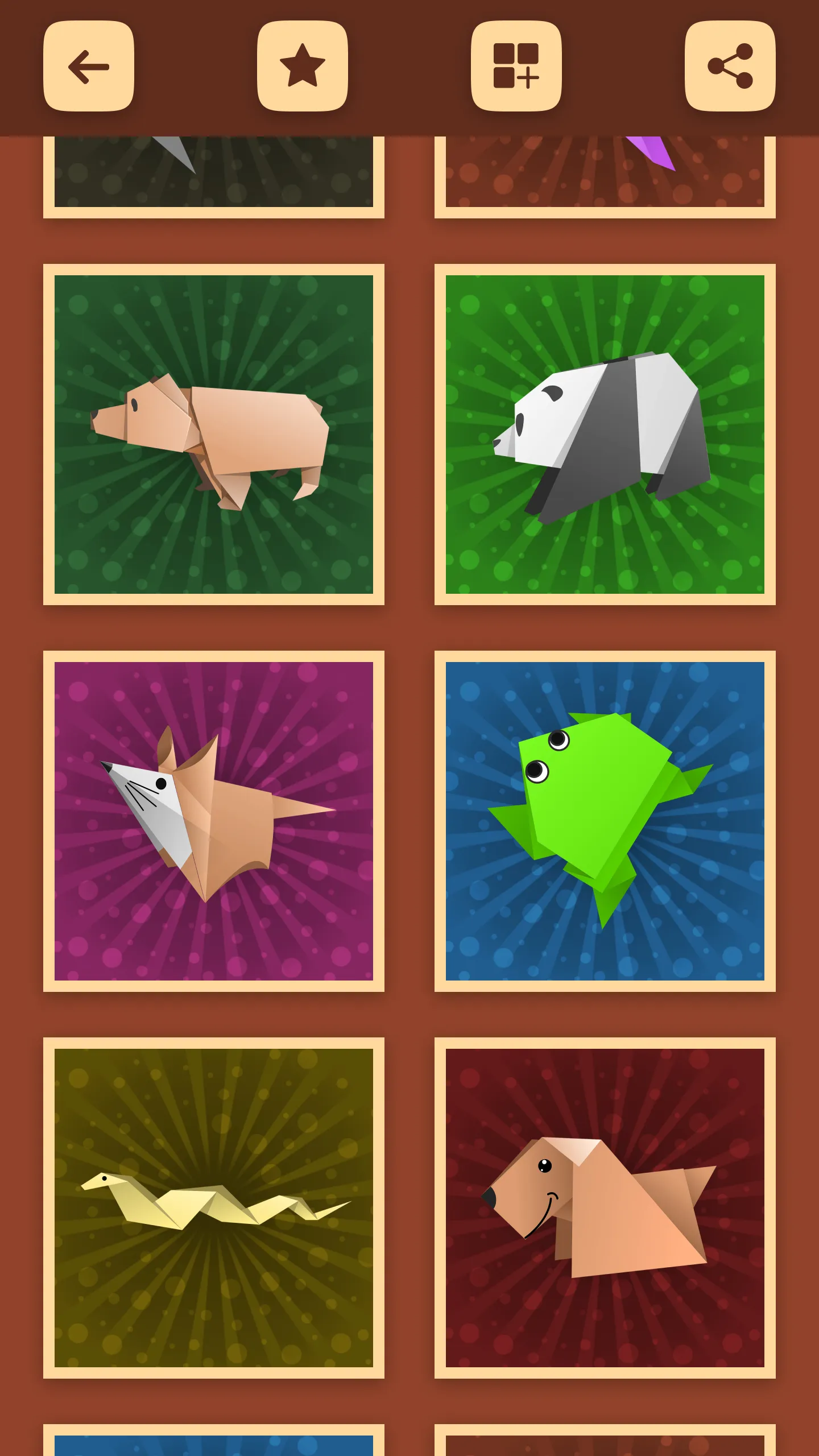 Origami Animal Schemes | Indus Appstore | Screenshot