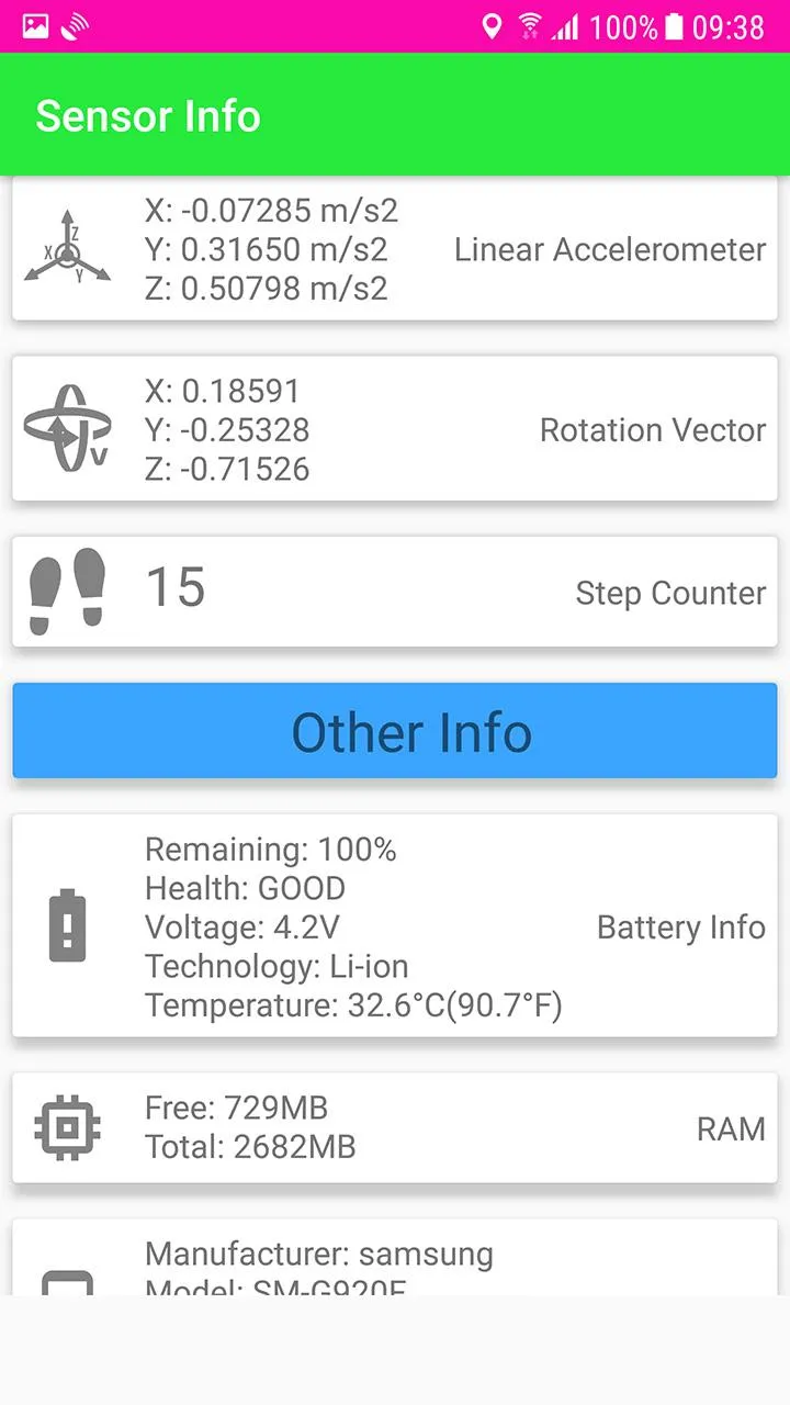 Sensor Info and Device Hardwar | Indus Appstore | Screenshot