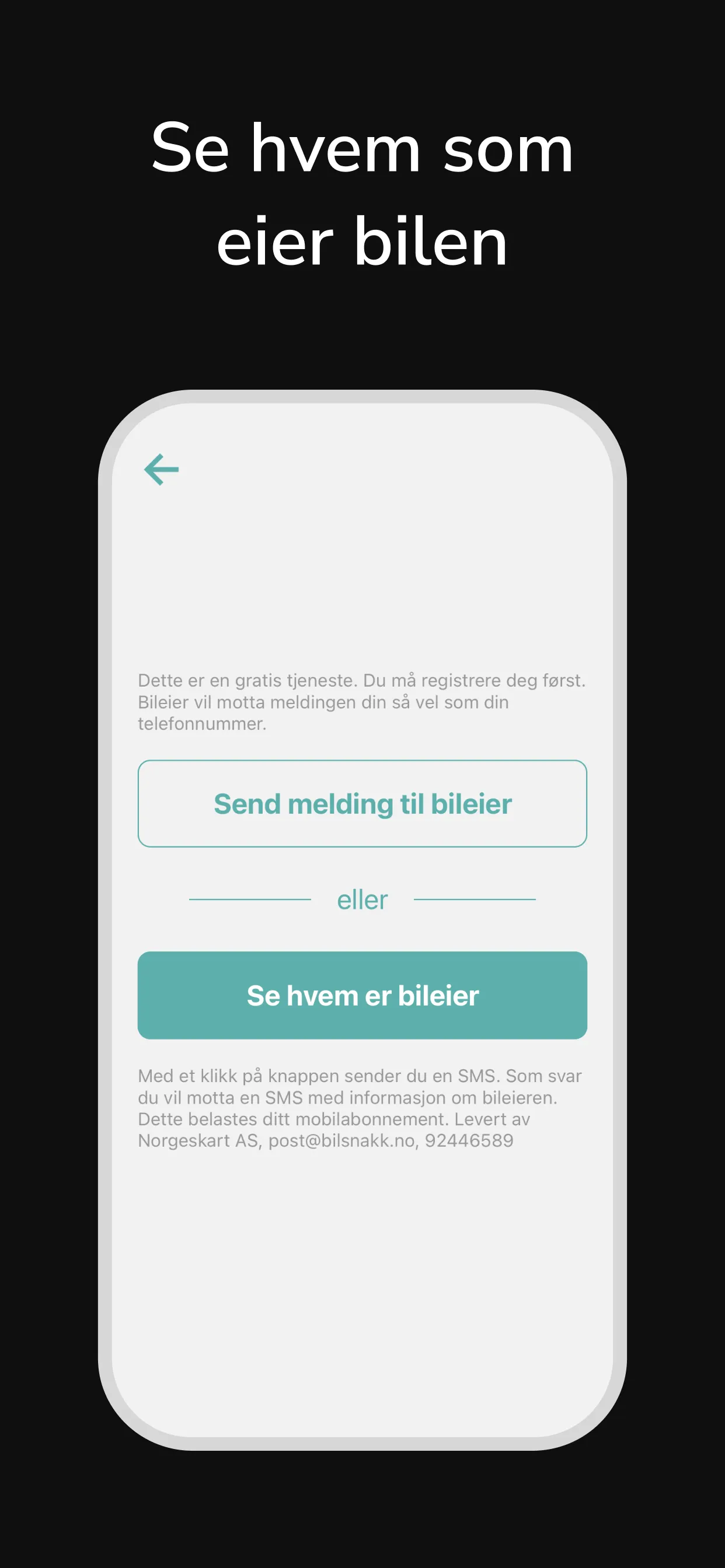 Bileier: Hvem eier bilen? | Indus Appstore | Screenshot