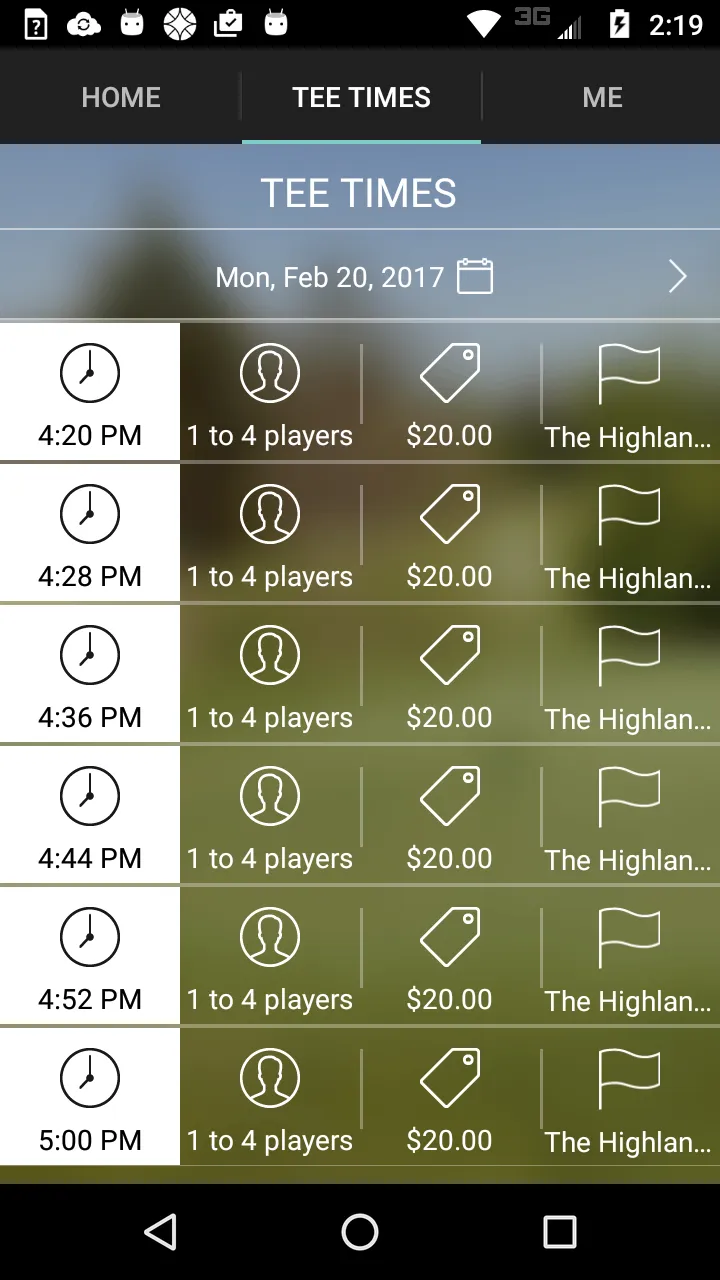 The Highlands Golf Tee Times | Indus Appstore | Screenshot