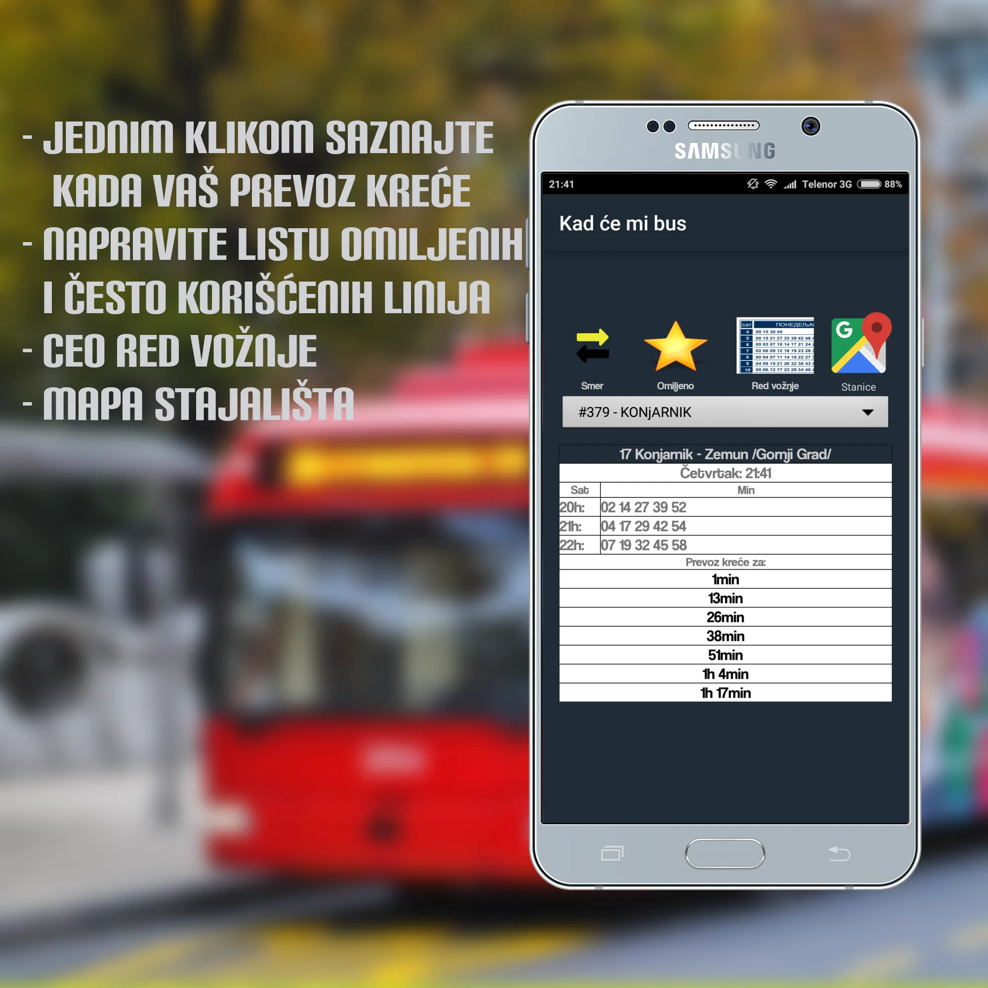 Kad ce mi bus - red voznje | Indus Appstore | Screenshot