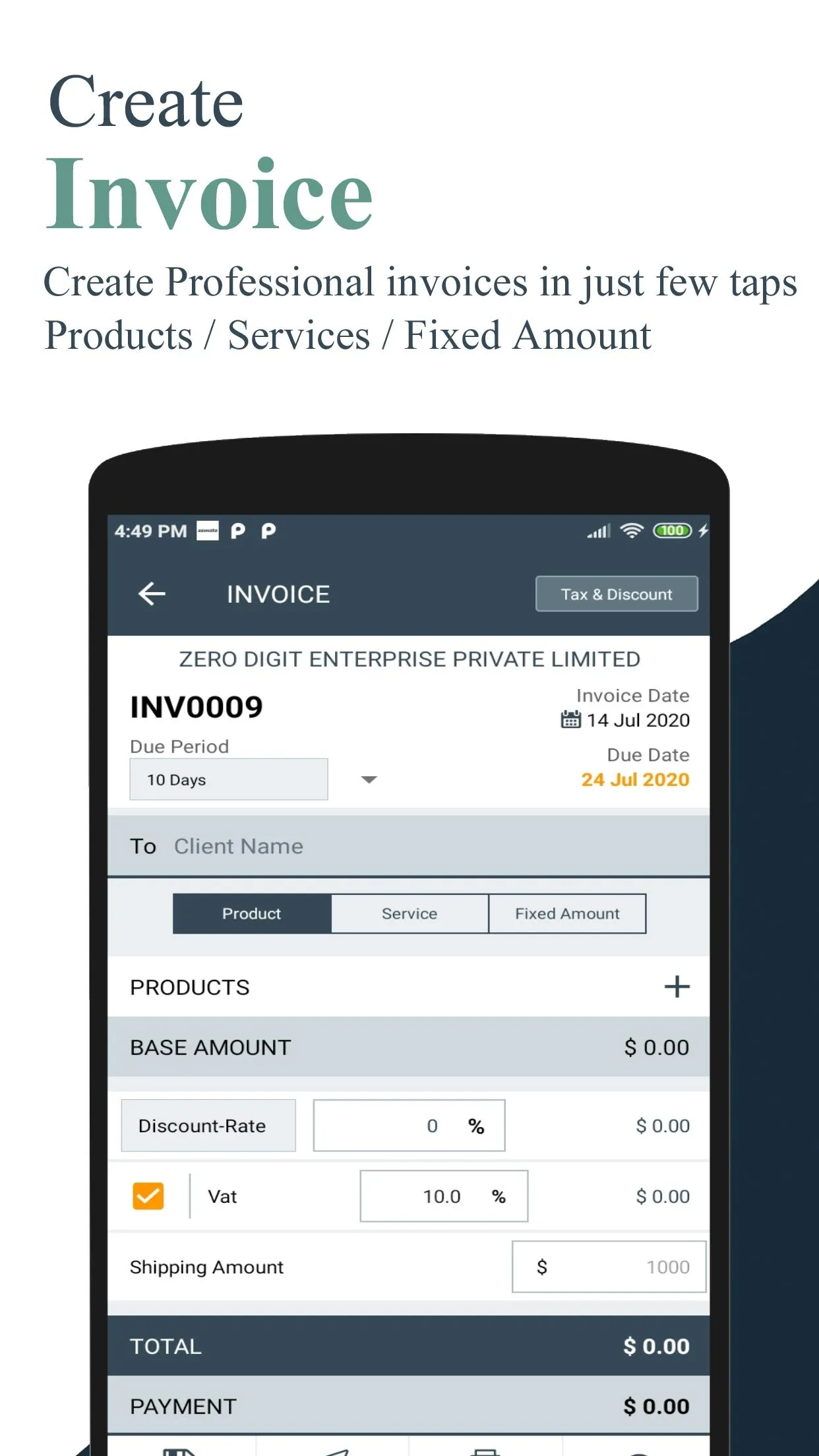 Uni Invoice Manager & Billing | Indus Appstore | Screenshot