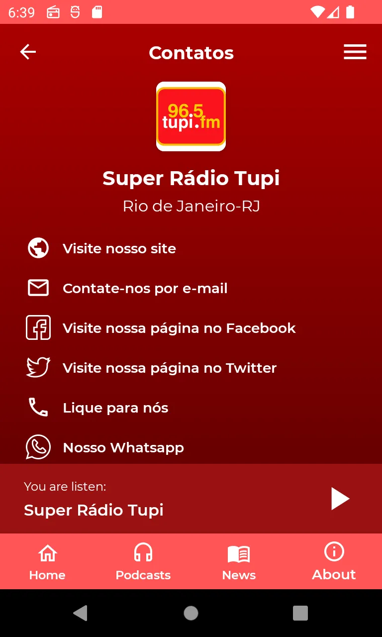 Super Rádio Tupi | Indus Appstore | Screenshot