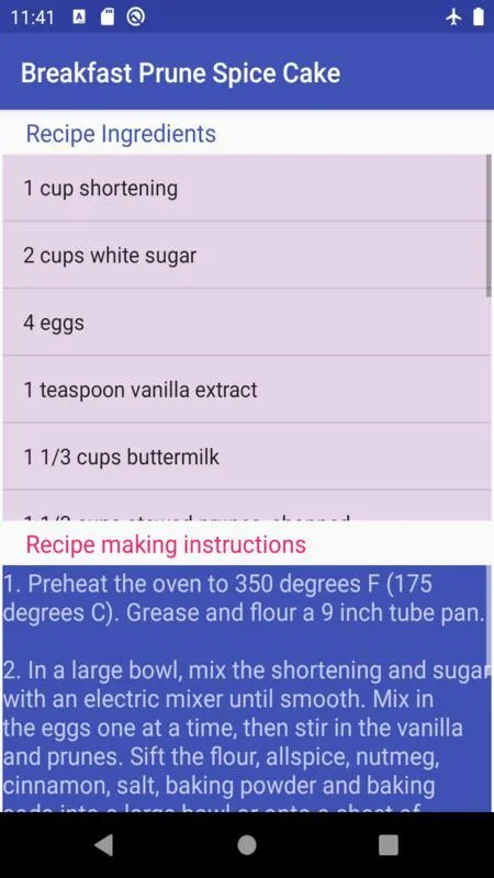 Spice cake recipe | Indus Appstore | Screenshot