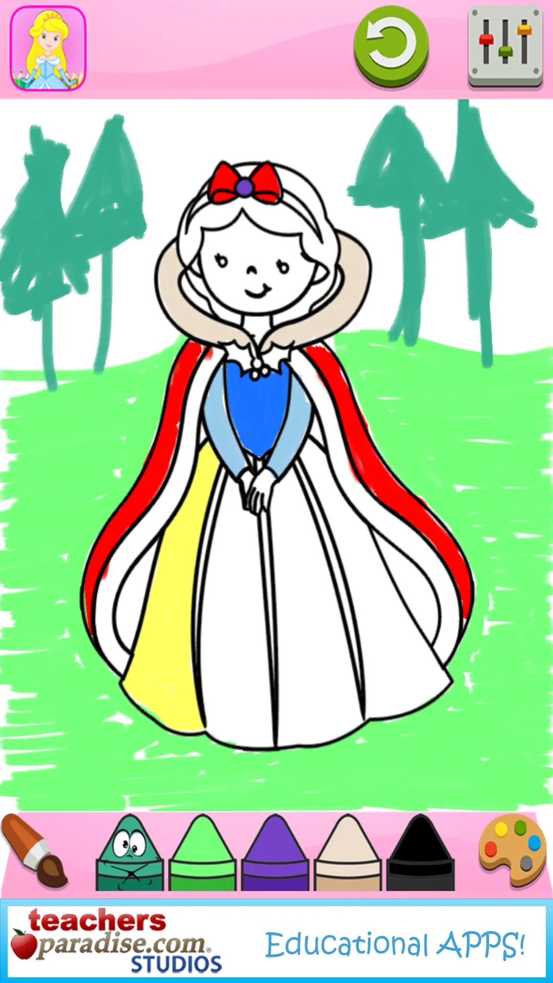 Princess Girls Coloring Book | Indus Appstore | Screenshot