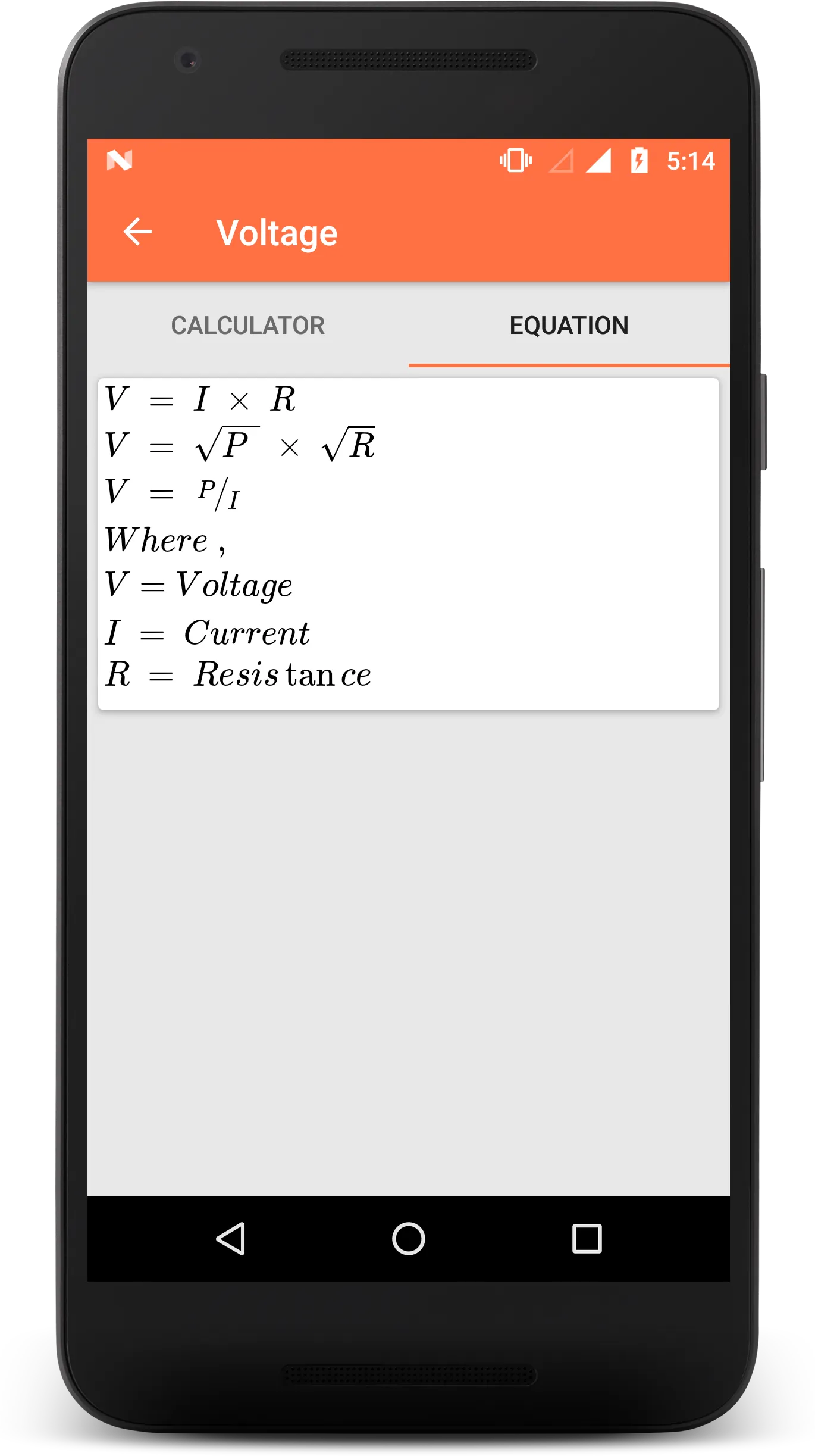 Electrical Calculator and Form | Indus Appstore | Screenshot