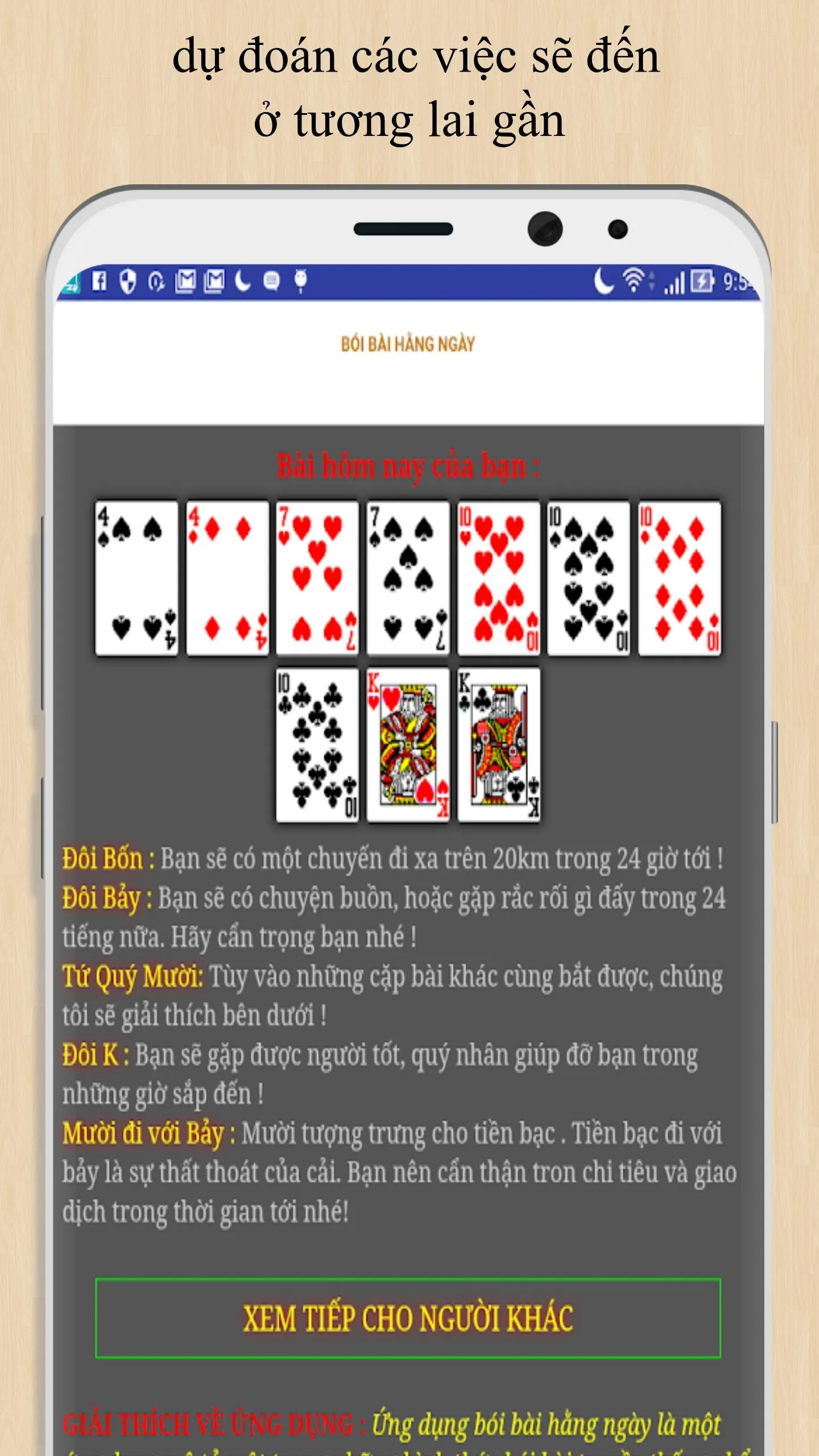 Bói bài hằng ngày | Indus Appstore | Screenshot