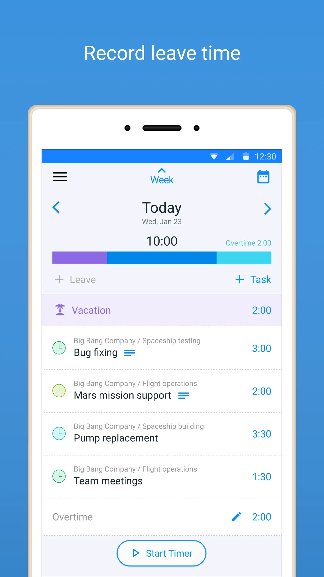 actiTIME Mobile Timesheet | Indus Appstore | Screenshot