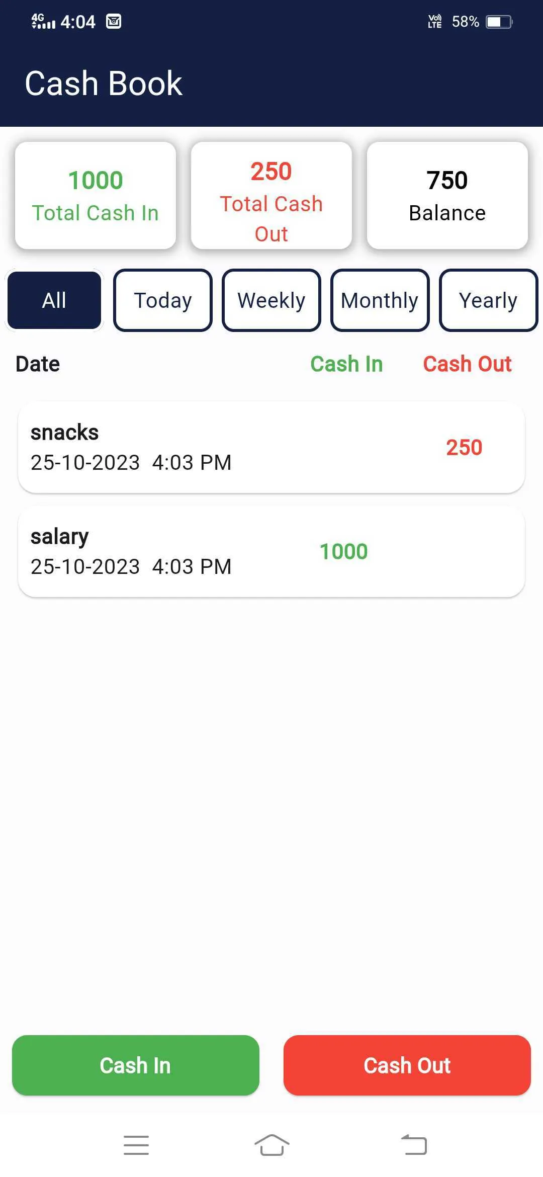 Cashbook App - Cash Manager | Indus Appstore | Screenshot